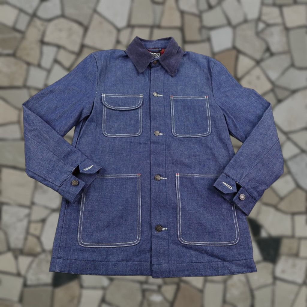 Deus Ex Machina Deus Ex Machina Jacket Small Denim Chore Coat Blue Collared Lined Casual Mens Size US S / EU 44-46 / 1 - 1 Thumbnail