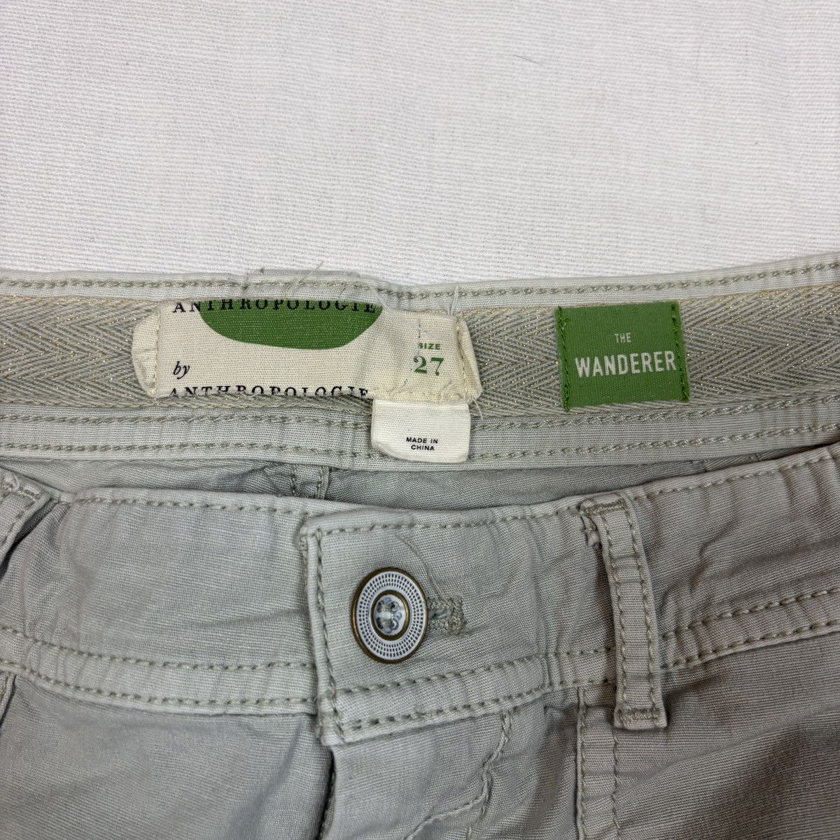 Anthropologie Anthropologie the wanderer floral sage green pants Size 27" / US 4 / IT 40 - 6 Thumbnail