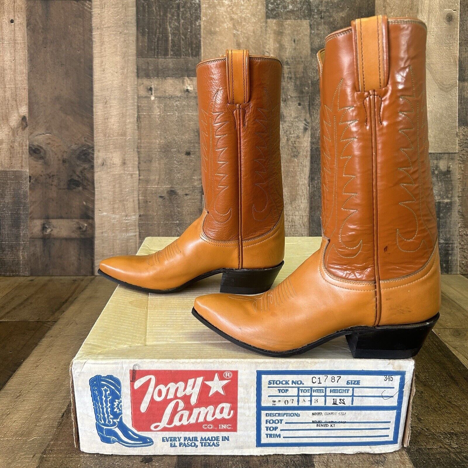 Tony Lama Tony Lama Vintage Pointed Toe Cowboy Boots Womens 4.5 C Size US 4.5 / IT 34.5 - 11 Thumbnail