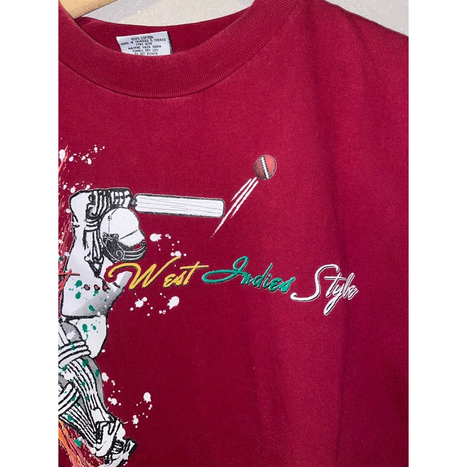 Vintage Vintage Cricket Shirt West Indies Style Trinidad Tobago 90s Size US L / EU 52-54 / 3 - 3 Thumbnail