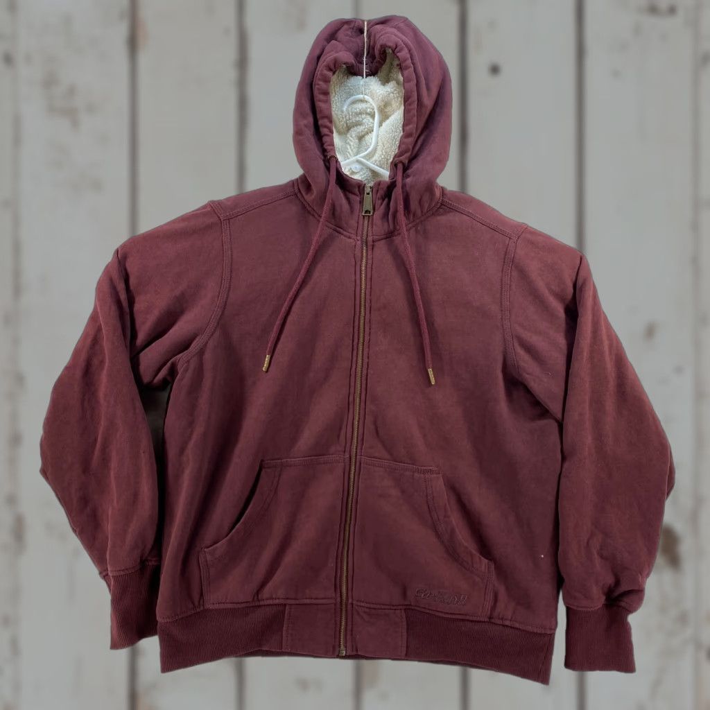 Carhartt VINTAGE Carhartt Maroon Womens XL 16-18 Hoodie Jacket Sweatshirt Sherpa Fleece Lined Full Zip Size XL / US 12-14 / IT 48-50 - 1 Thumbnail