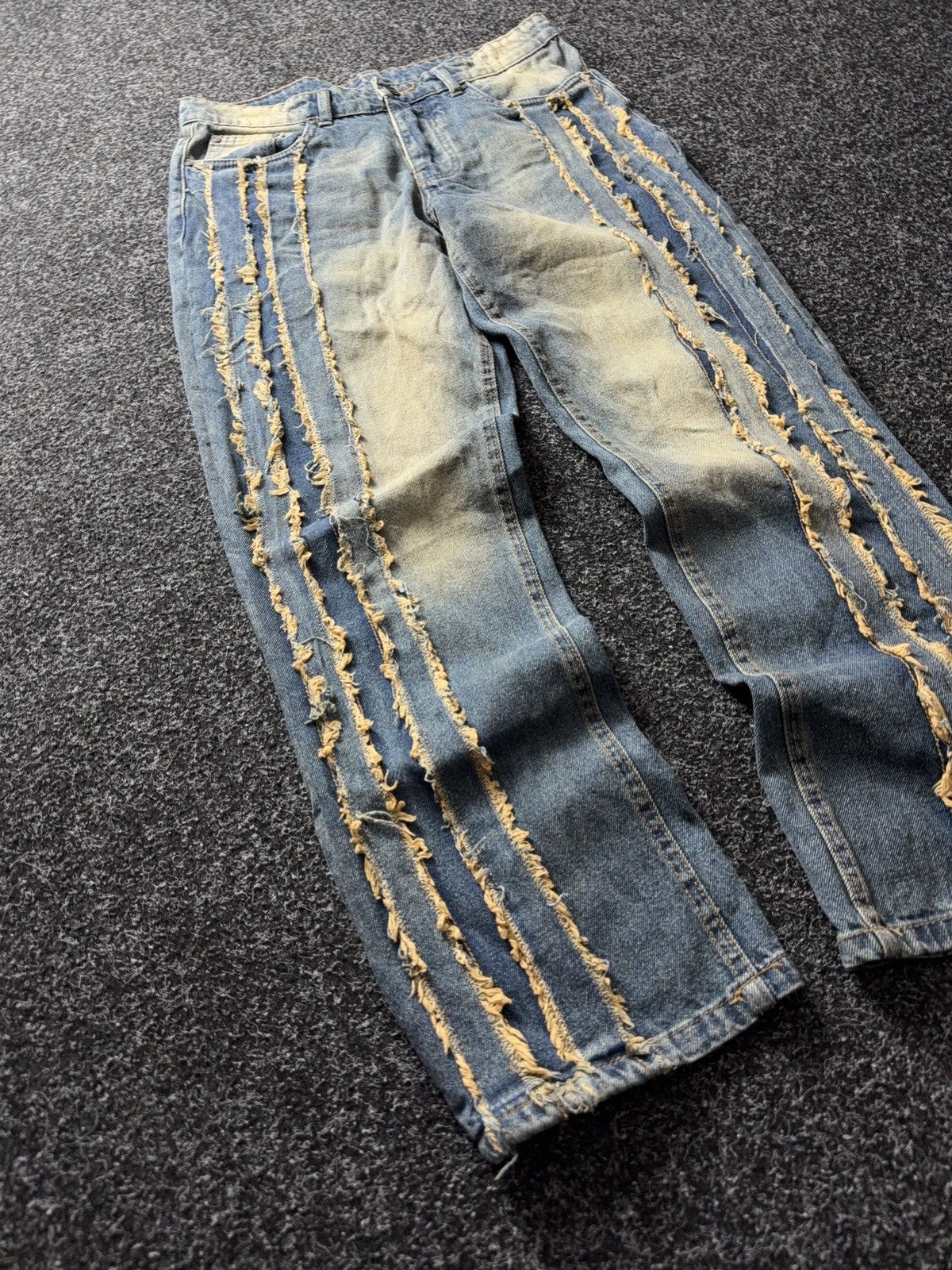 Japanese Brand Japanese Avant Garde Punk Style Distressed Panel Denim Jeans Size US 30 / EU 46 - 2 Thumbnail