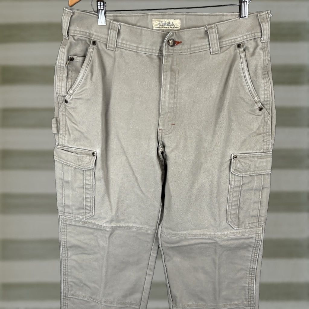 Vintage Cabela's Cargo Pants Men 34x32 Olive Green Heavy Twill Duck Canvas Work Outdoor Size US 34 / EU 50 - 1 Thumbnail