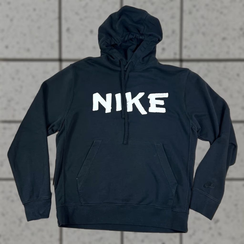 Nike VINTAGE Nike Spellout Club Fleece Black Hoodie Sweatshirt Size M Men Pullover Hooded Pockets Sports Size US M / EU 48-50 / 2 - 1 Thumbnail