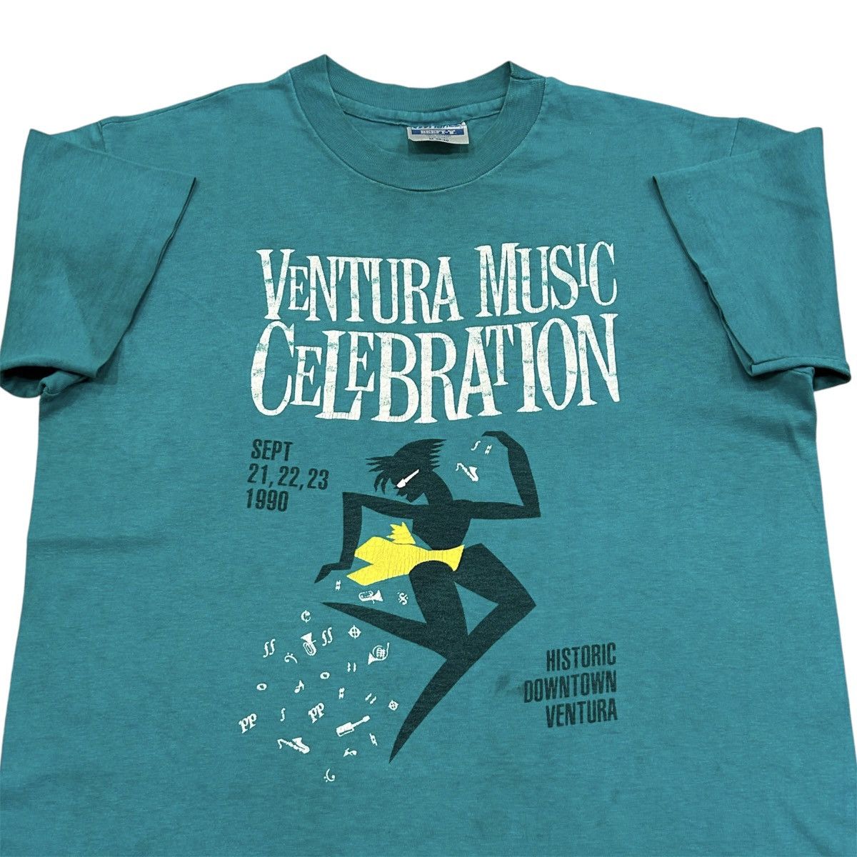 Hanes Vintage 90s Hanes Ventura Music Celebration 1990 Tshirt Size US S / EU 44-46 / 1 - 2 Thumbnail