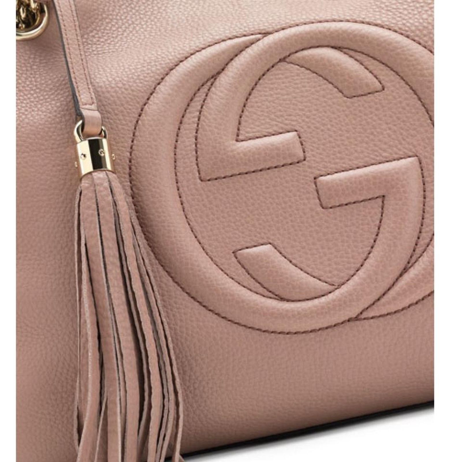 Gucci GG logo embroidered soho disco leather shoulder bag tote Size ONE SIZE - 2 Thumbnail