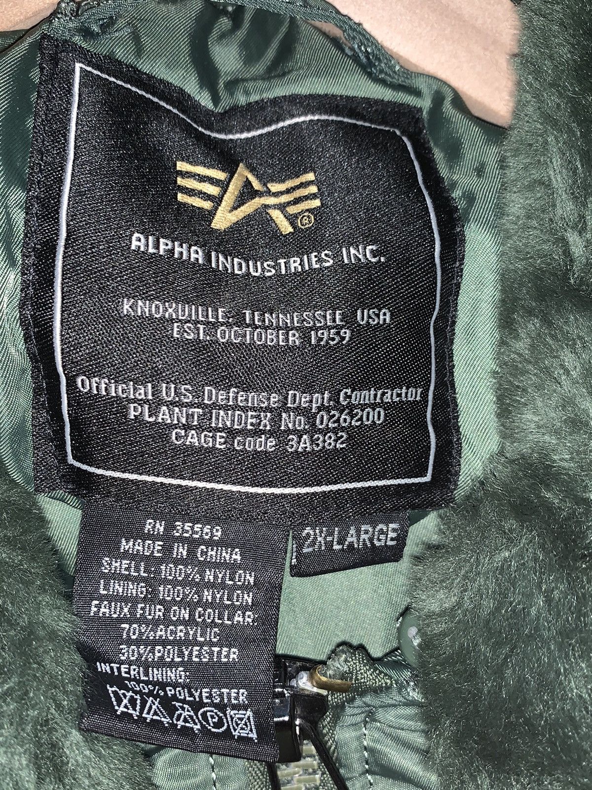 Alpha Industries *RARE* Alpha Industries B-15 Bomber Jacket Removable Collar Size US XXL / EU 58 / 5 - 9 Thumbnail