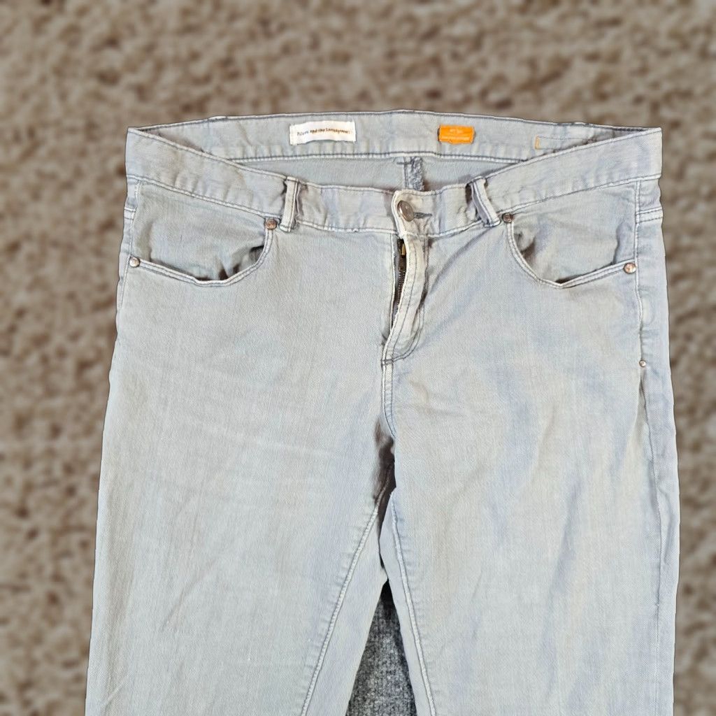 Vintage Pilcro Anthropologie Jeans Women Gray Straight Low Rise Stretch Basic Capsule Jeans Size 30" / US 8 / IT 44 - 1 Thumbnail