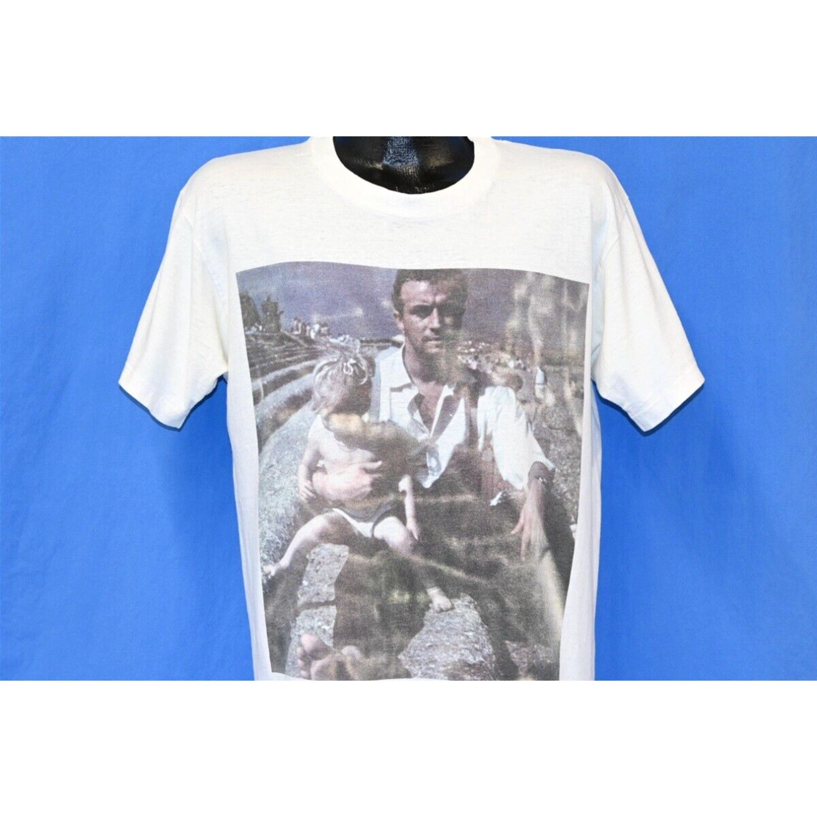 image of Vintage 90's Morrissey Your Arsenal Tour Dates 2 Sided New Wave T-Shirt Large L in White, Men's