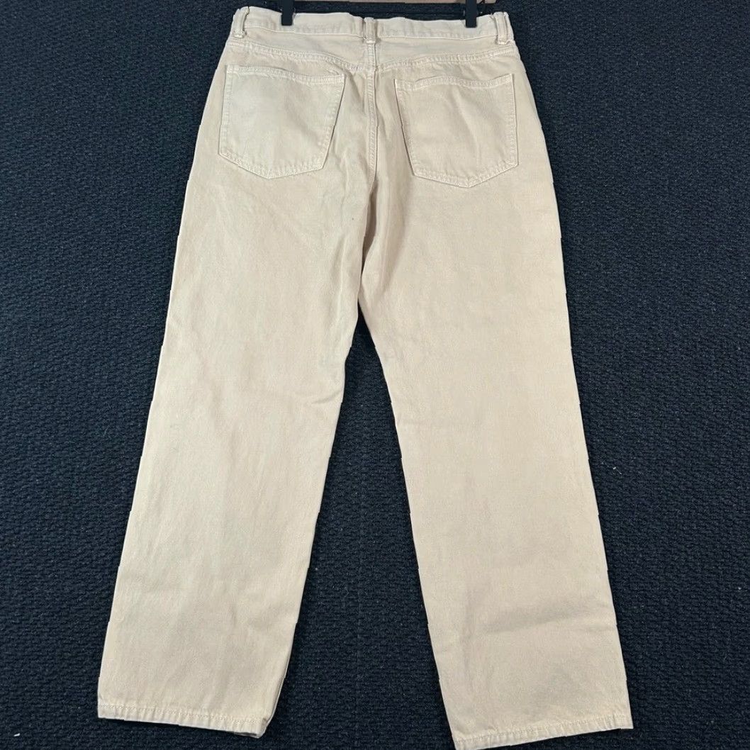 Uniqlo VINTAGE Uniqlo U Womens Wide Fit Curved Barrel Jeans Tan Beige Cotton Hemp Size 10 33in Size 32" / US 10 / IT 46 - 5 Thumbnail