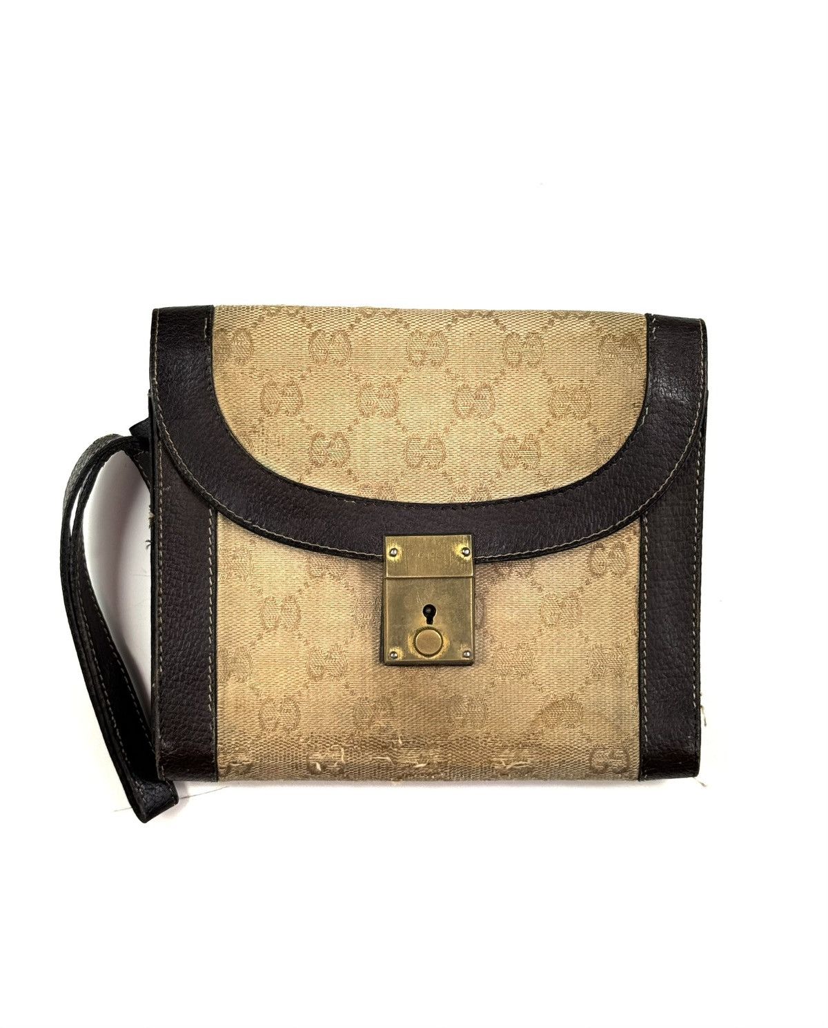 Gucci Retro Gucci GG canvas Leather monogram wallet clutch 70s Size ONE SIZE - 1 Thumbnail