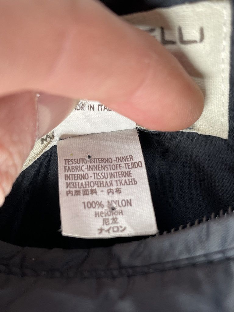 Brunello Cucinelli BRUNELLO CUCINELLI Brown Leather Nylon Blue Bomber Jacket Size US L / EU 52-54 / 3 - 24 Thumbnail