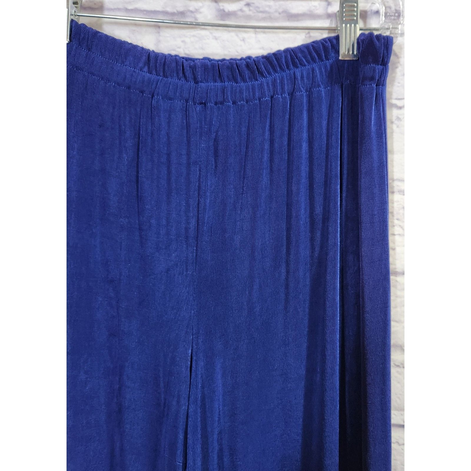 Other Blue Liquid Knit Elastic Waist Pull On Pants Medium Stretchy Size 28" / US 6 / IT 42 - 2 Thumbnail