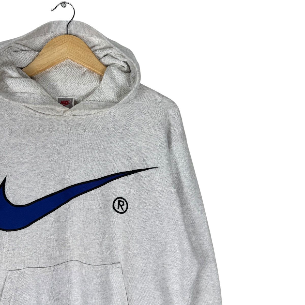 Nike 🌟90s NIKE SWOOSH HOODIE SWEATSHIRT Size US M / EU 48-50 / 2 - 5 Thumbnail