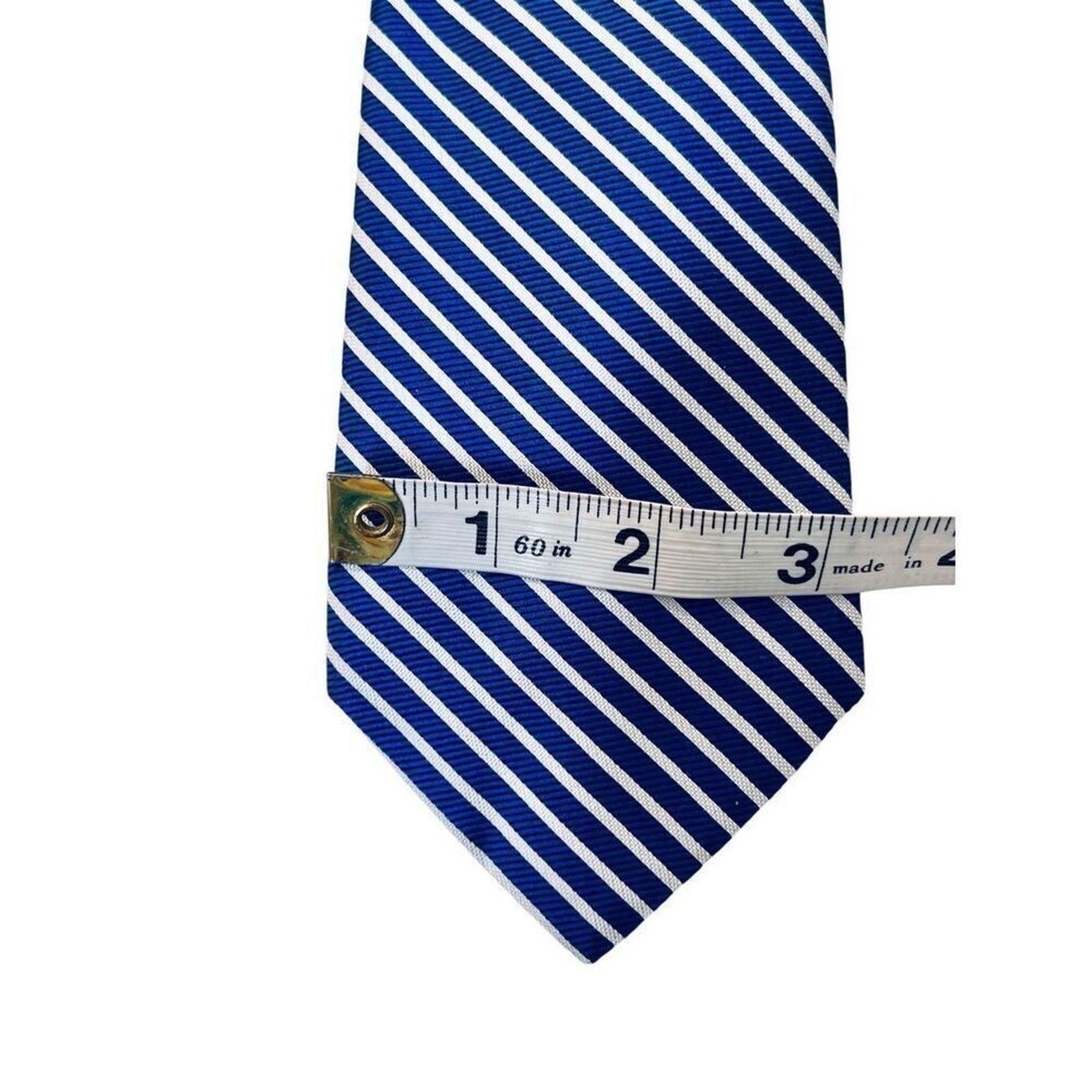Other Vintage Westbury London Silk Blue Stripe 60" Necktie Tie Size ONE SIZE - 5 Thumbnail