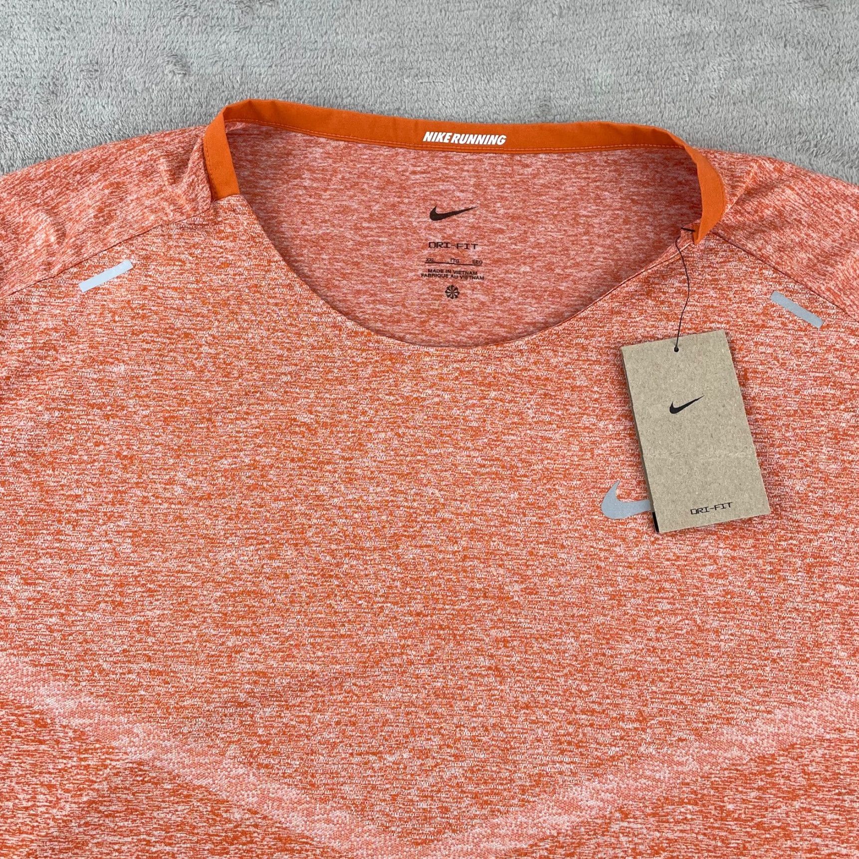 Nike Nike Rise 365 Running Top T Shirt Men 2XL Orange Dri-FIT Short Sleeve NWT Size US XXL / EU 58 / 5 - 3 Thumbnail