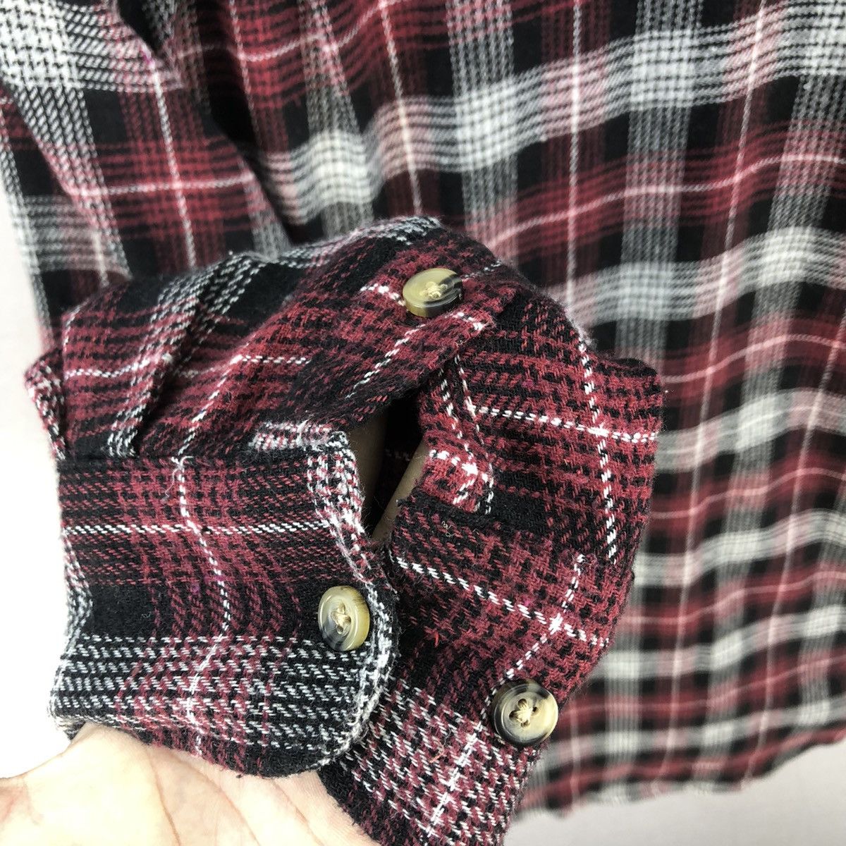 Japanese Brand Robinson Single Pocket 3 Fabric Plaid Checker Flannel Size US L / EU 52-54 / 3 - 6 Thumbnail