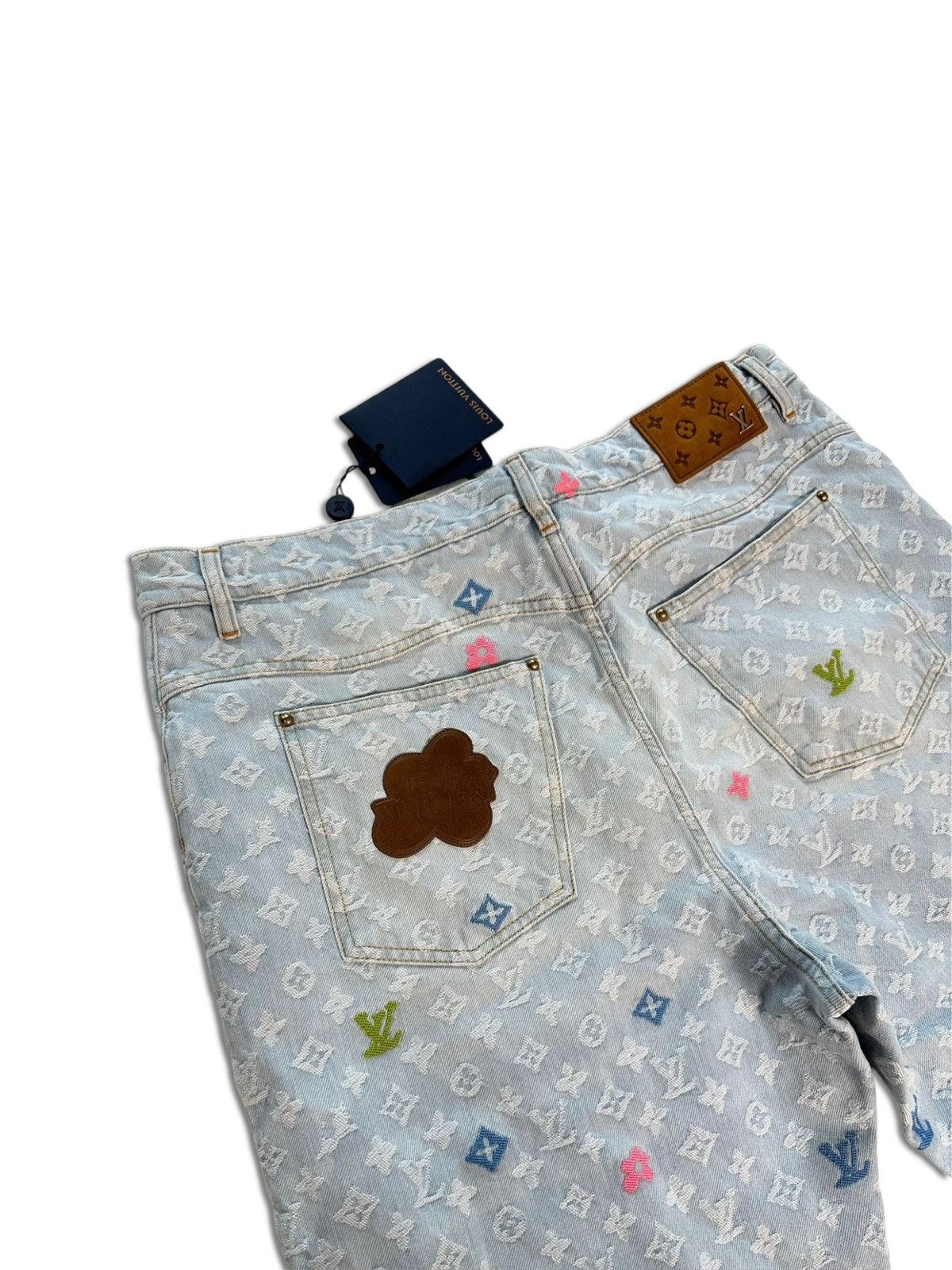 Louis Vuitton × Tyler The Creator Louis Vuitton X Tyler 32 Craggy Blue Monogram Denim Jeans Size US 32 / EU 48 - 3 Thumbnail