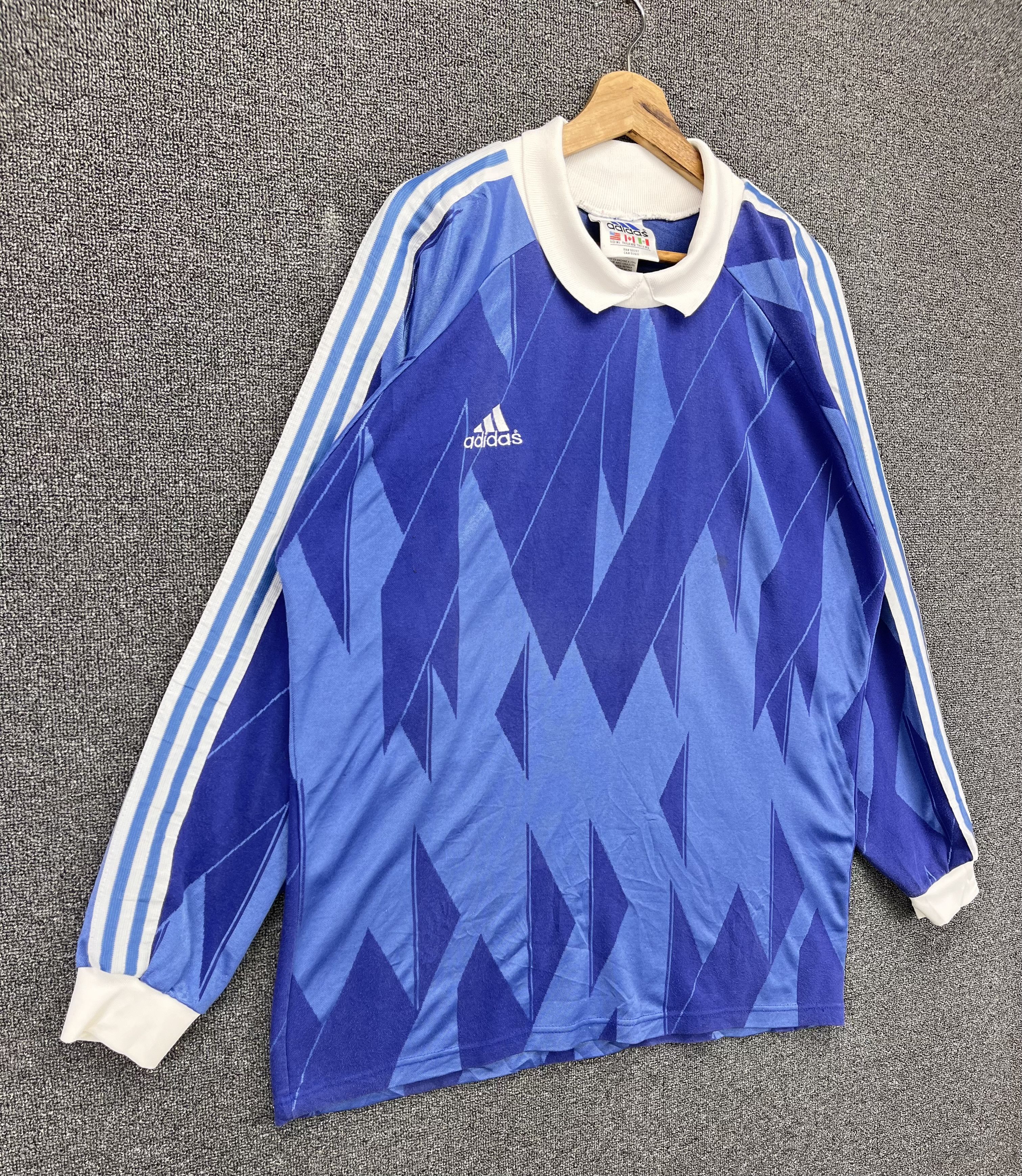 Adidas Vintage Adidas France Nationally Style Long Sleeve Jersey Size US XL / EU 56 / 4 - 2 Thumbnail