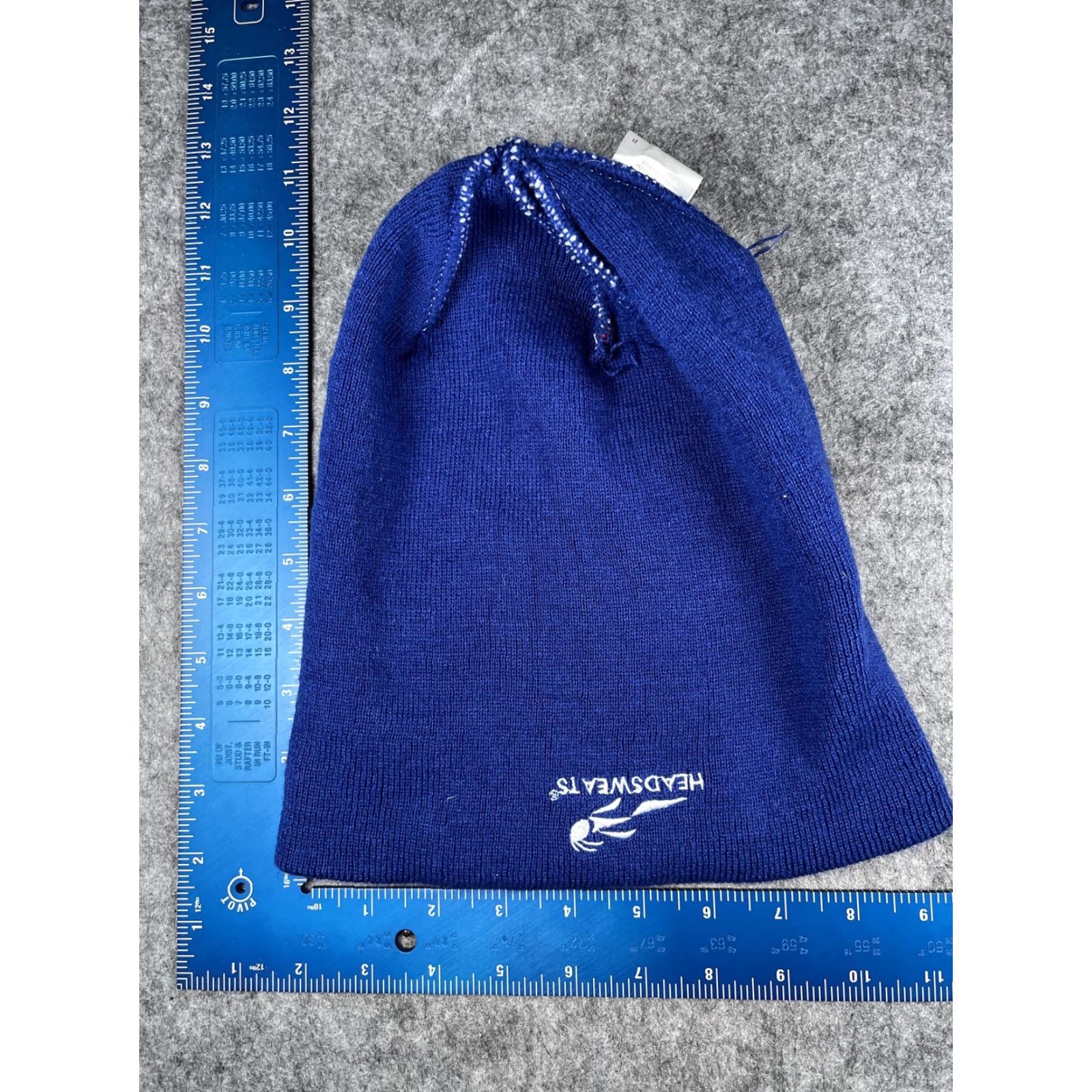 Vintage VINTAGE Headsweats Hat Beanie Mens One Size Blue Snowflake Reversible Winter Holiday Size ONE SIZE - 5 Thumbnail