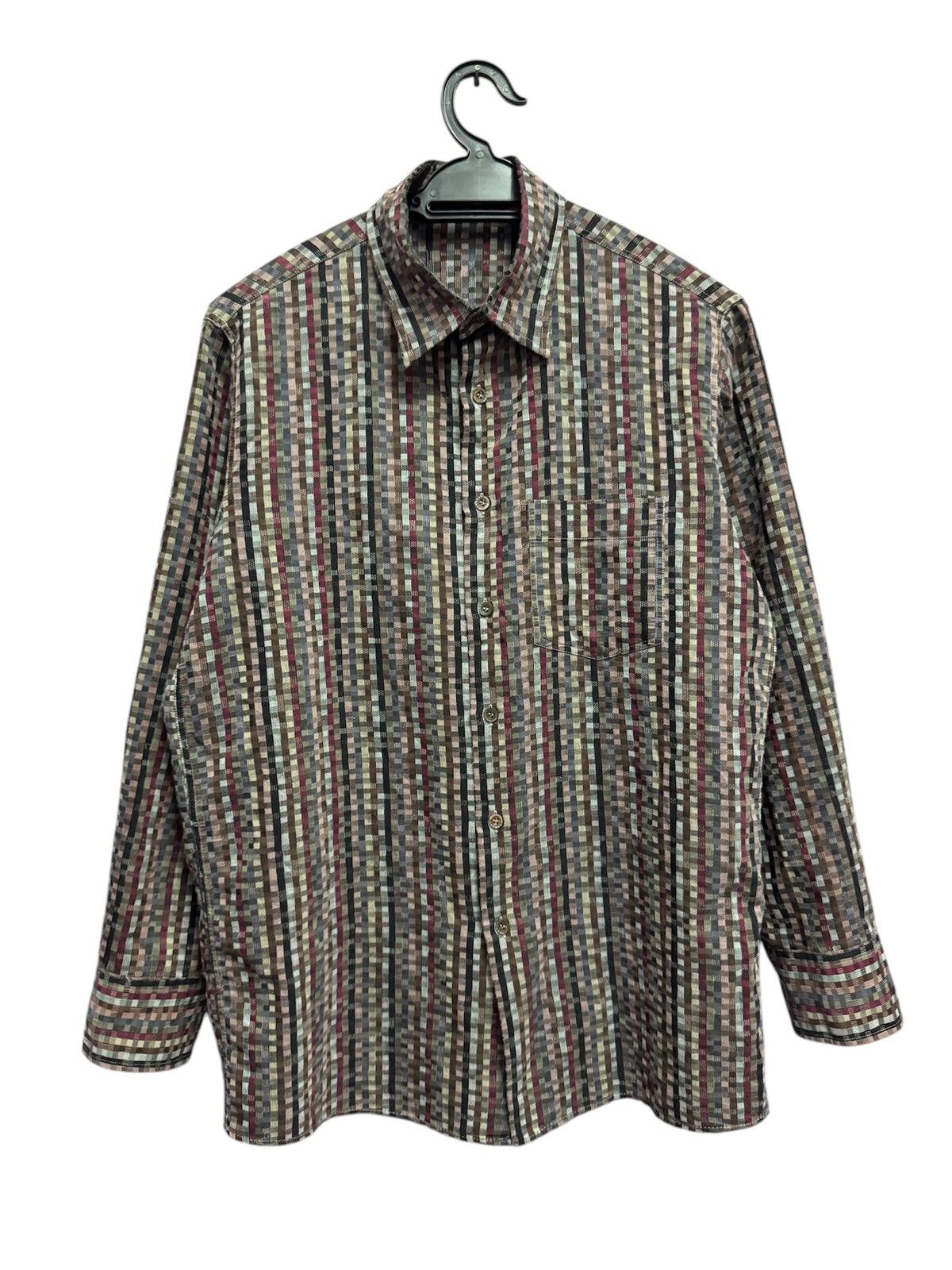 Missoni Missoni Multicolour Small Checkered Button Up Shirt Size US M / EU 48-50 / 2 - 1 Thumbnail