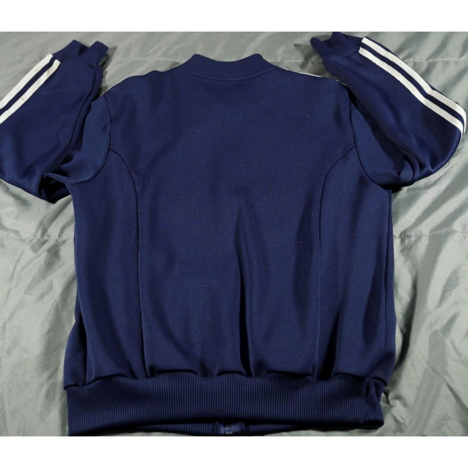 Adidas VINTAGE Adidas Jacket Mens XL Blue White Track 70s Sherwood Zip Size US XL / EU 56 / 4 - 3 Thumbnail
