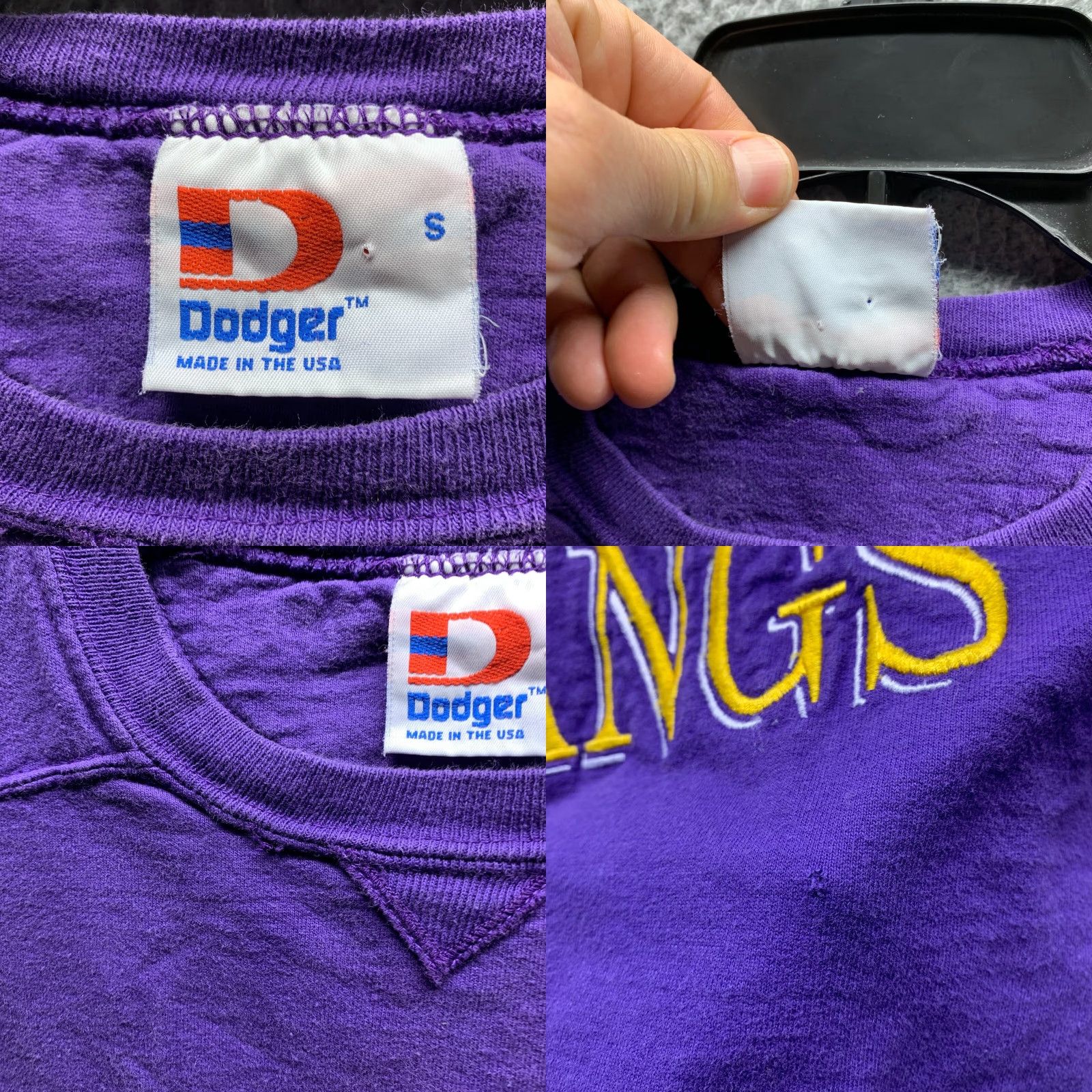 Vintage VINTAGE Dodger Sweatshirt Mens Small Purple Embroidery 90s Sweatshirt Pullover Crew Neck Cotton Fleece Heavyweight Size US S / EU 44-46 / 1 - 8 Thumbnail
