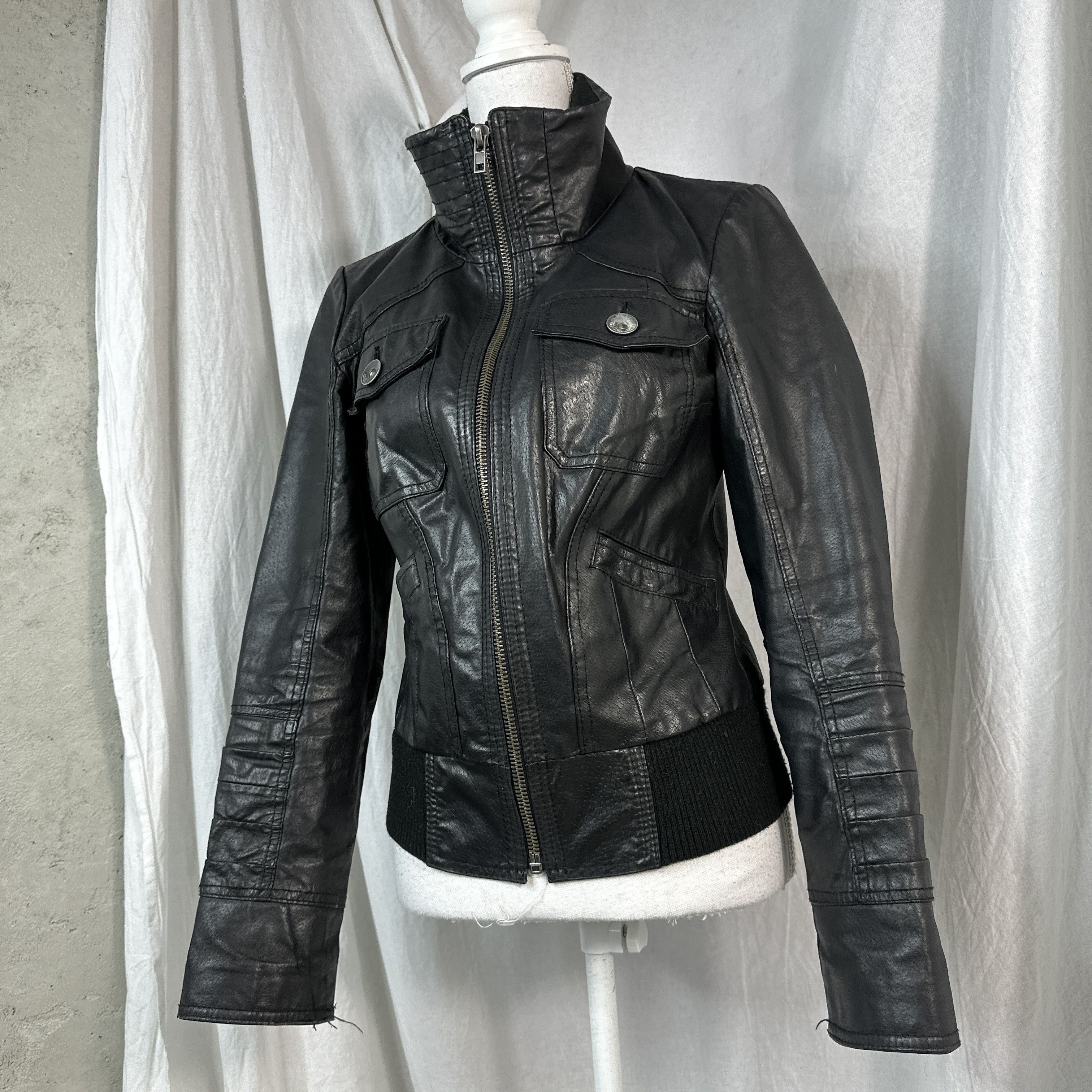 Vintage Vintage Moto Leather Jacket Size M / US 6-8 / IT 42-44 - 5 Thumbnail