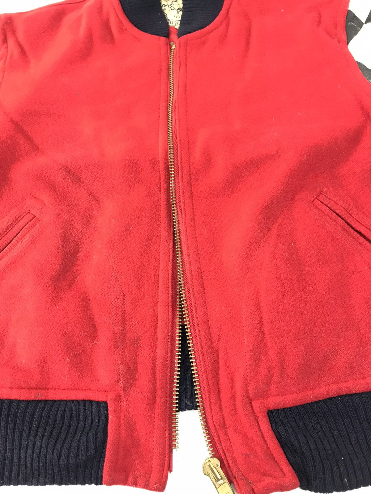 Junko Shimada Junko Shimada Part 2 Varsity Jacket Checked Leather Sleeve Size US L / EU 52-54 / 3 - 5 Thumbnail