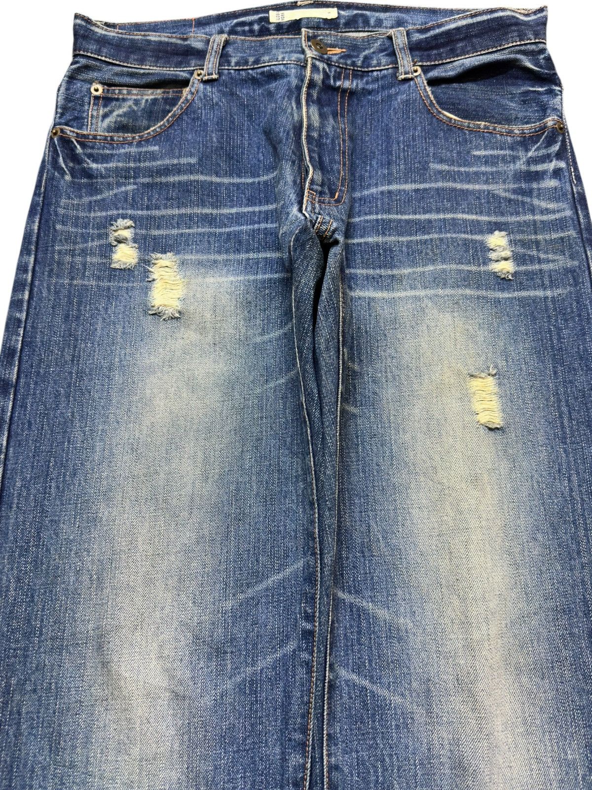 Global Work Vintage Global Work Mudwash Ripped Distressed Denim Size US 32 / EU 48 - 2 Thumbnail