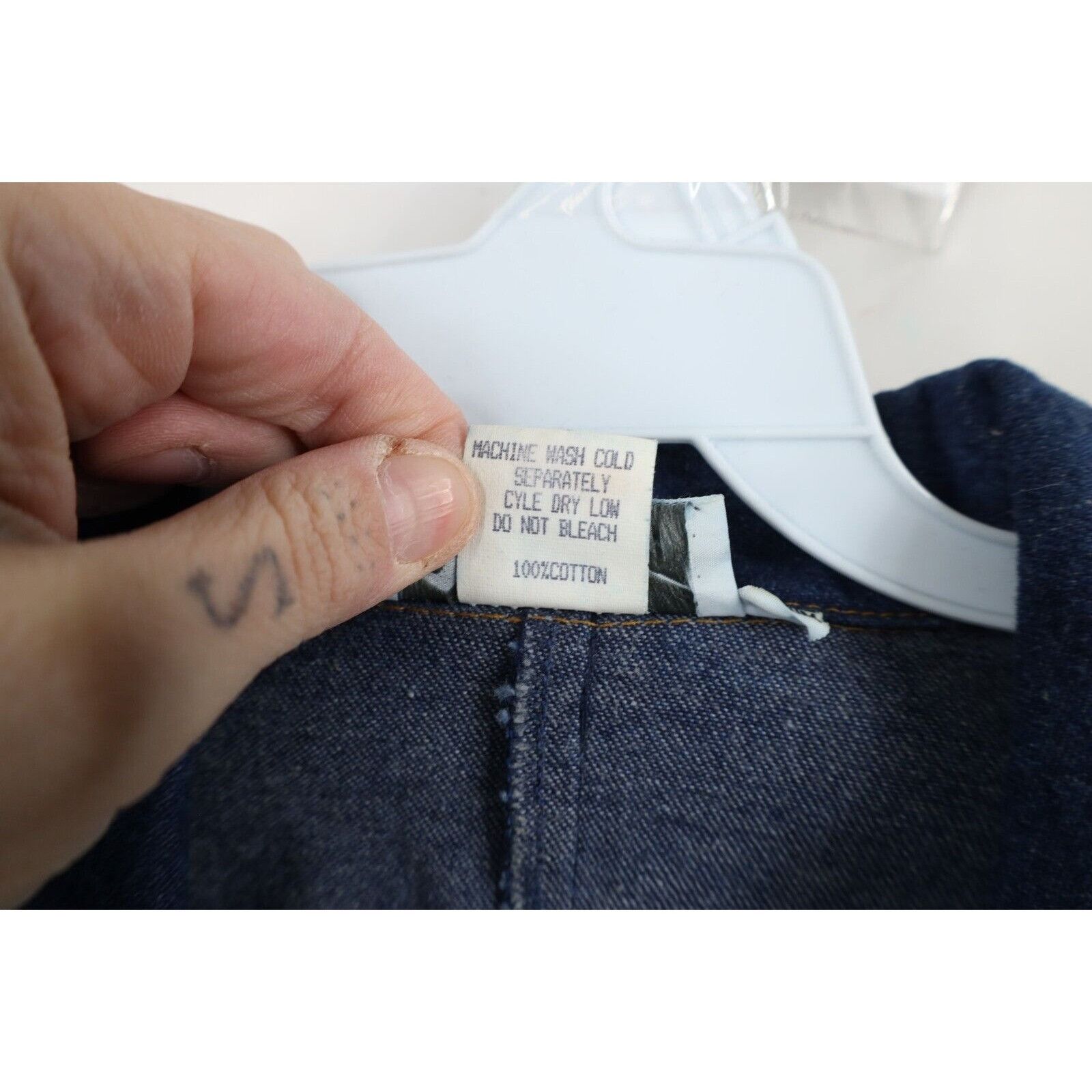 Vintage Vintage 80s 90s Streetwear Faded Long Sleeve Denim Dress Size M / US 6-8 / IT 42-44 - 8 Thumbnail