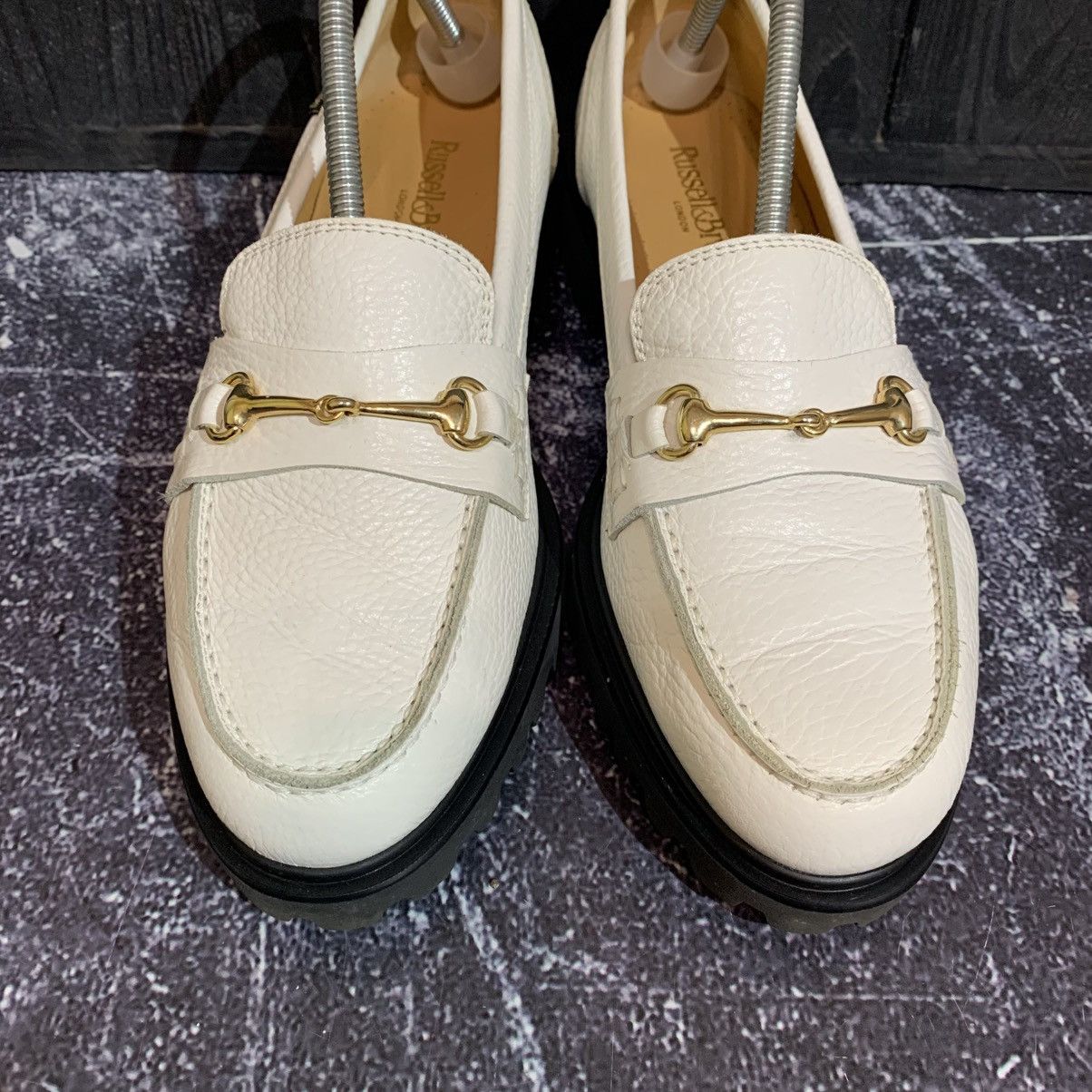 Russell & Bromley Russel & BROMLEY White Leather Loafers Size 40 Gucci Style Size US 10 / IT 40 - 5 Thumbnail