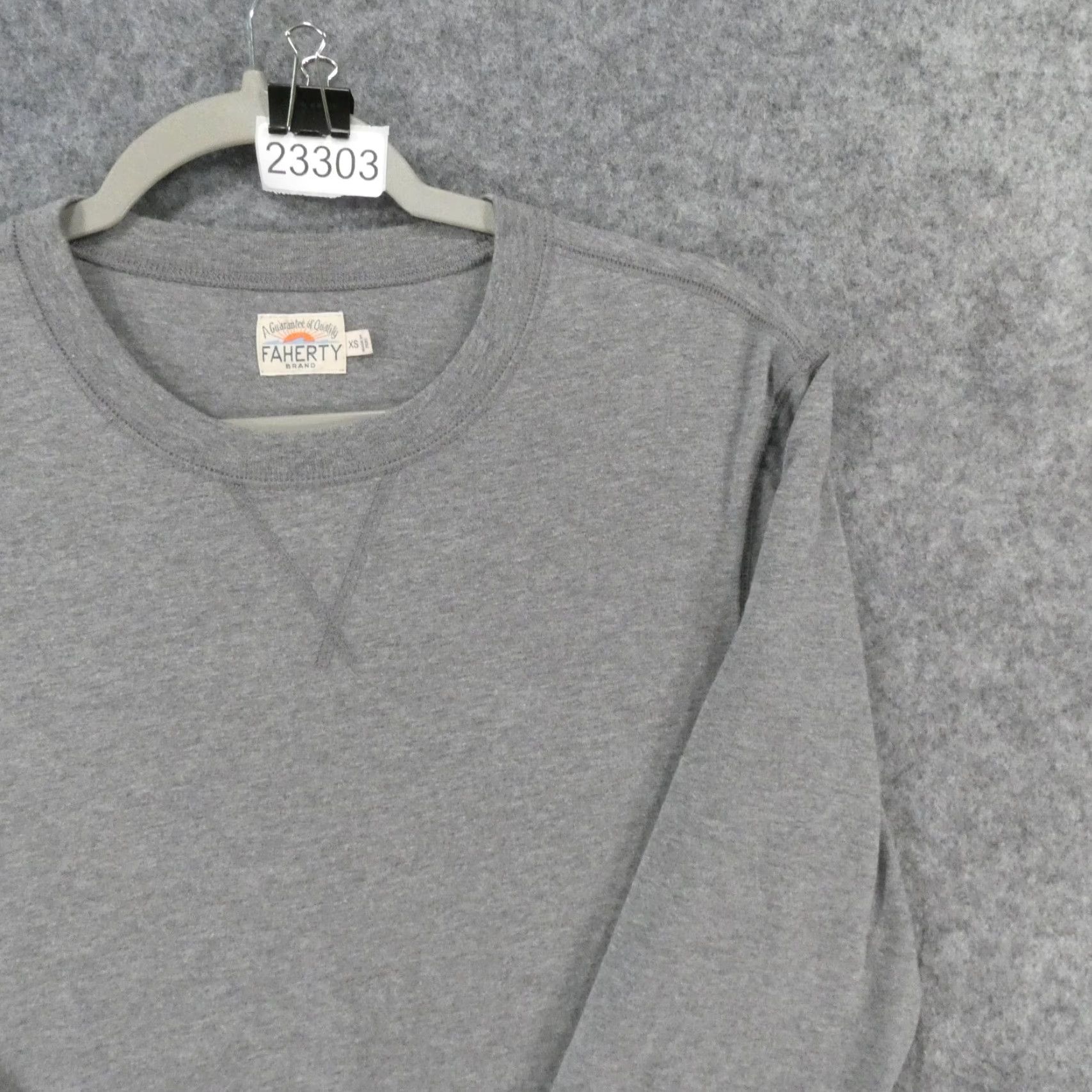Faherty Faherty T-Shirt Mens XS Long Sleeve Gray Crew Neck Pullover Soft Cotton Blend, Modal, Polyester Blend - Regular Fit, Solid, Vintage No Size US XS / EU 42 / 0 - 6 Thumbnail
