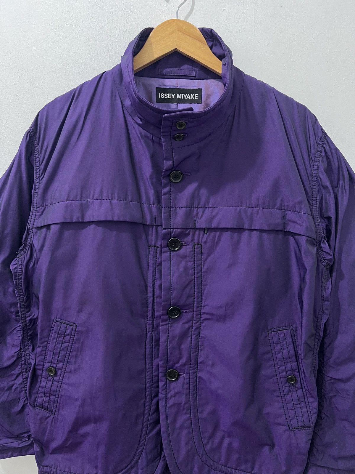 Issey Miyake Issey Miyake - S/S17 Stand Collar Blouson Jacket Size US L / EU 52-54 / 3 - 2 Thumbnail