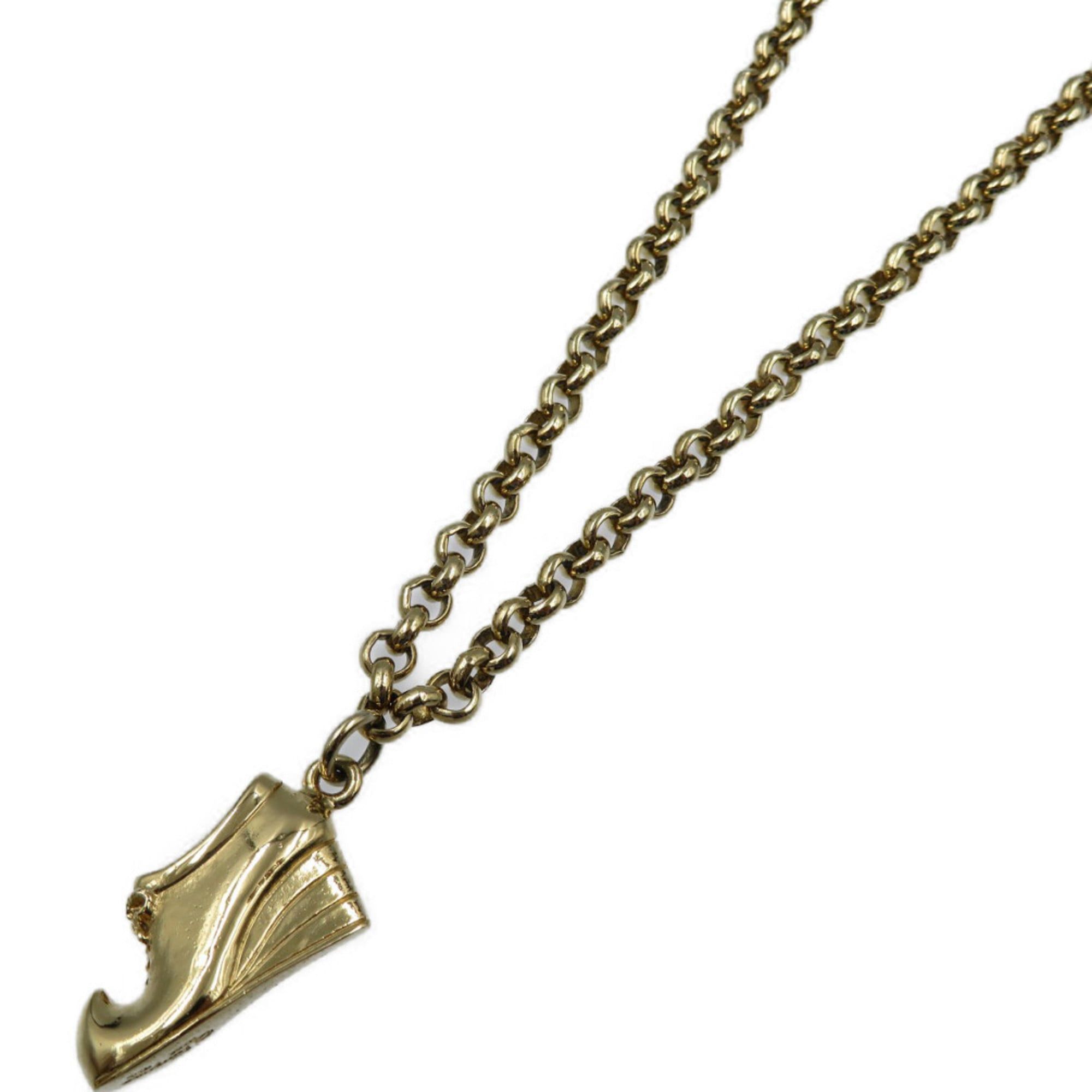 Salvatore Ferragamo Excellent condition Salvatore Ferragamo vintage metal gold shoe motif necklace 0053 Size ONE SIZE - 1 Thumbnail