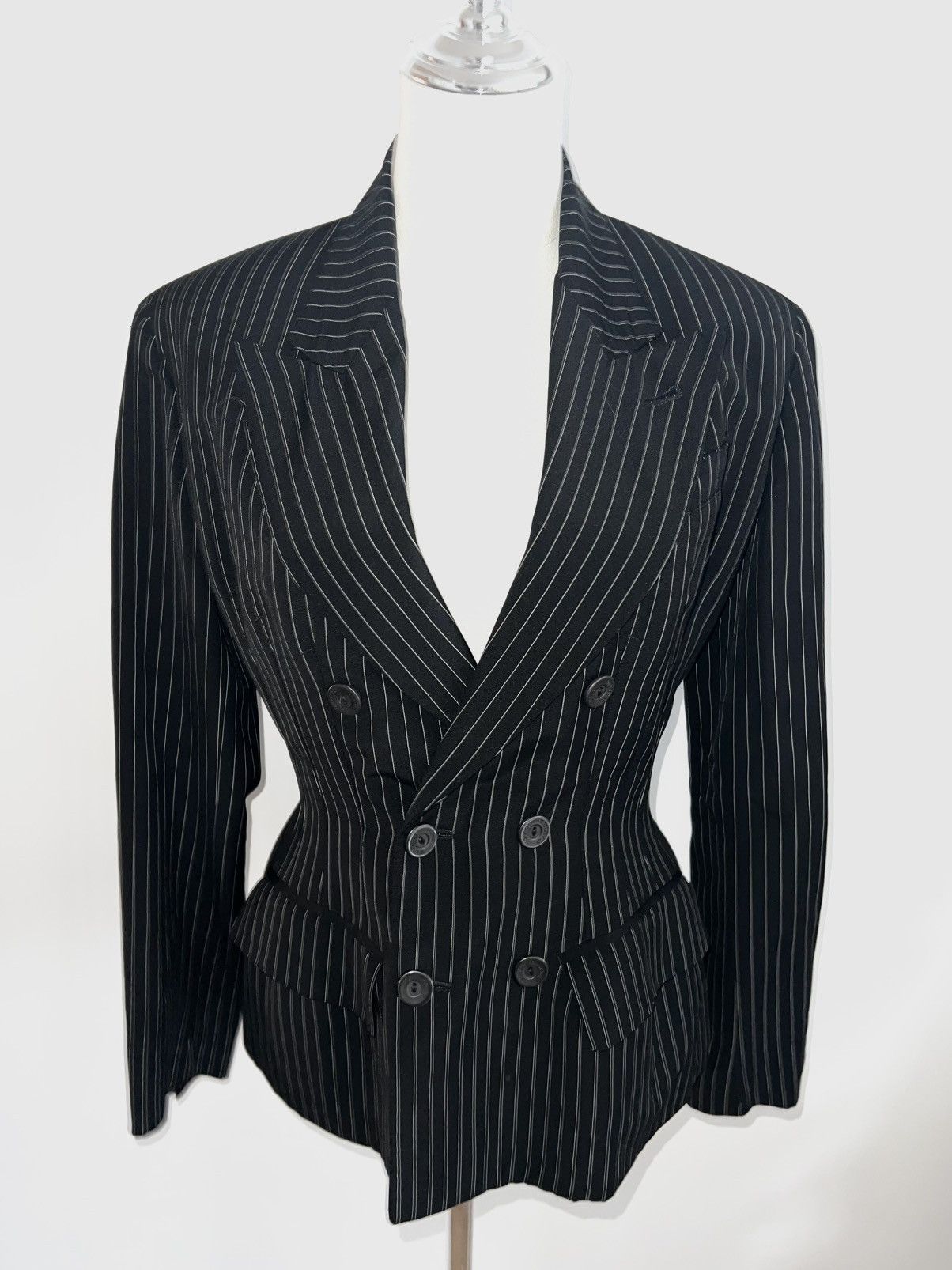 Jean Paul Gaultier Jean Paul Gaultier Classique Paris Pinstripe Blazer, 1990s Size S / US 4 / IT 40 - 4 Thumbnail
