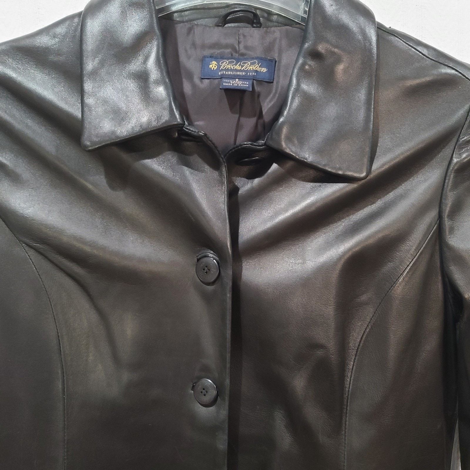 Brooks Brothers Brooks Brothers Vintage Women’s Black Leather Coat Size 8 Size M / US 6-8 / IT 42-44 - 5 Thumbnail