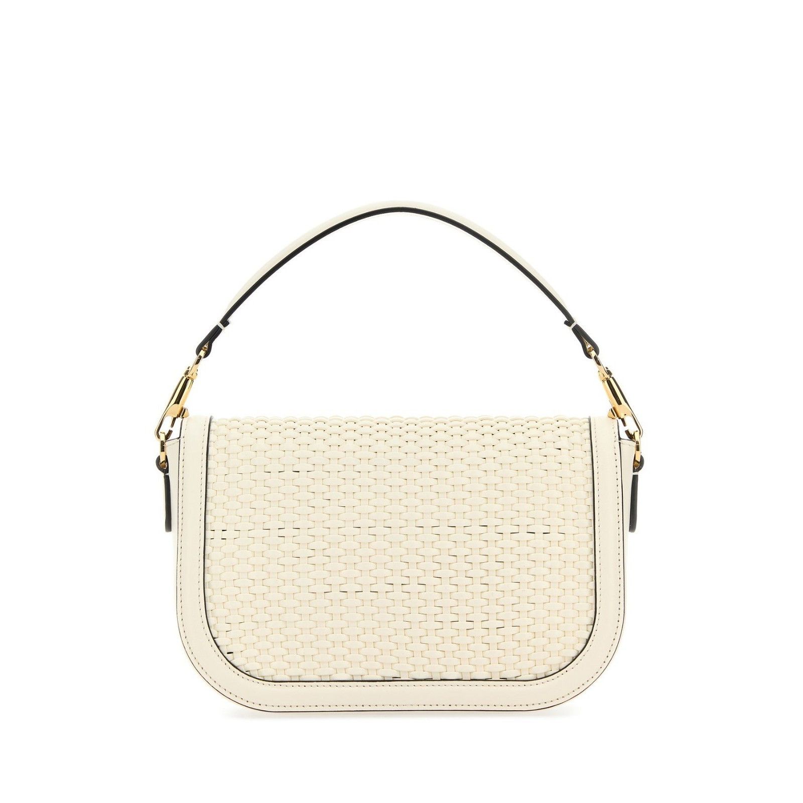Valentino VALENTINO GARAVANI Alltime Ivory White Raffia Leather Should Size ONE SIZE - 3 Thumbnail