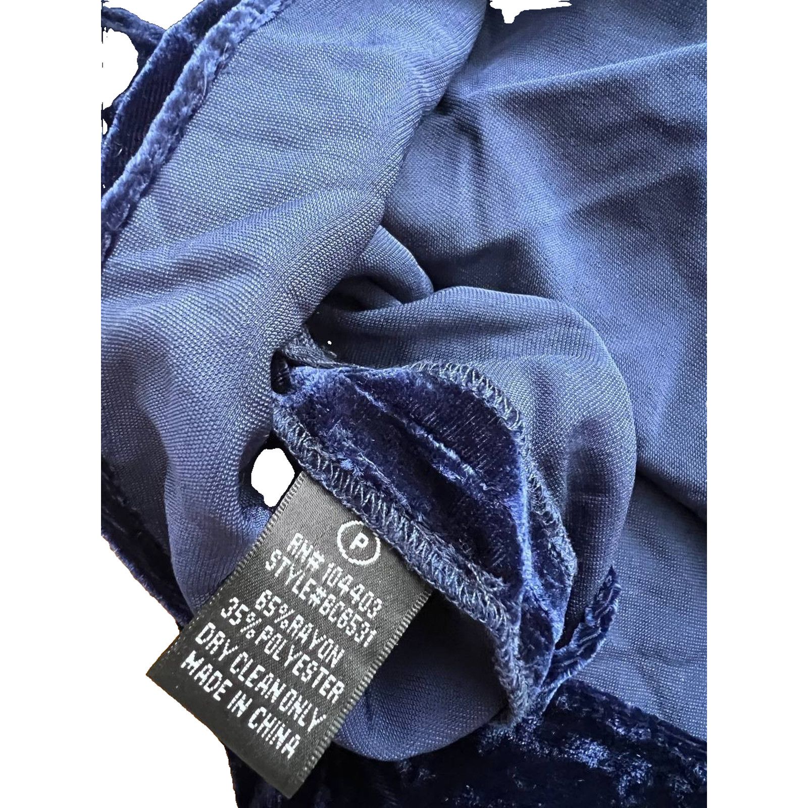 Stay Dirty Clothing J.O.A. Velvet Rufle One Shoulde Shirt top Y2K Navy M A002007 Size M / US 6-8 / IT 42-44 - 9 Thumbnail