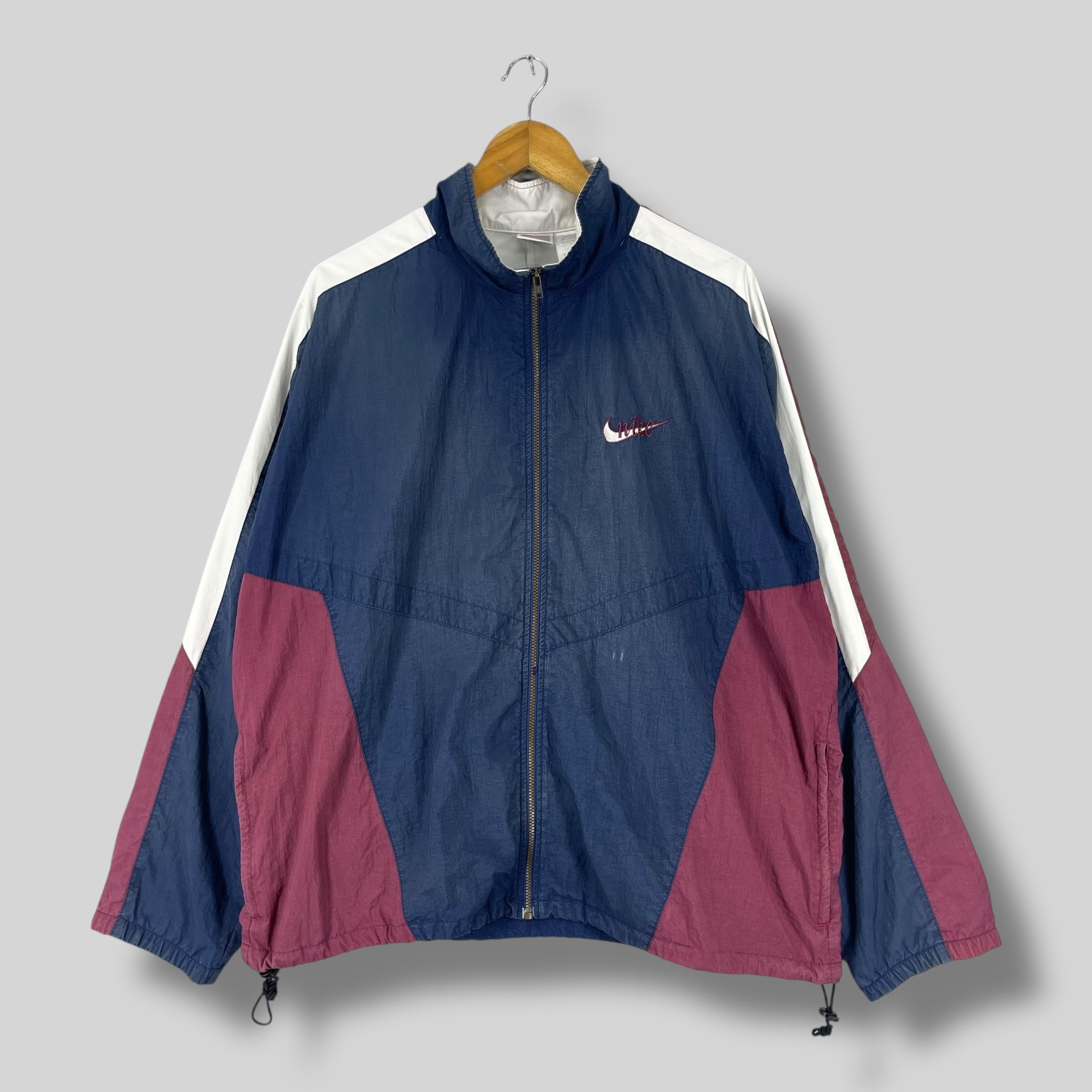 Nike Vintage 90s NIKE Swoosh Light Windbreaker Zipper Jacket Size US XL / EU 56 / 4 - 1 Thumbnail