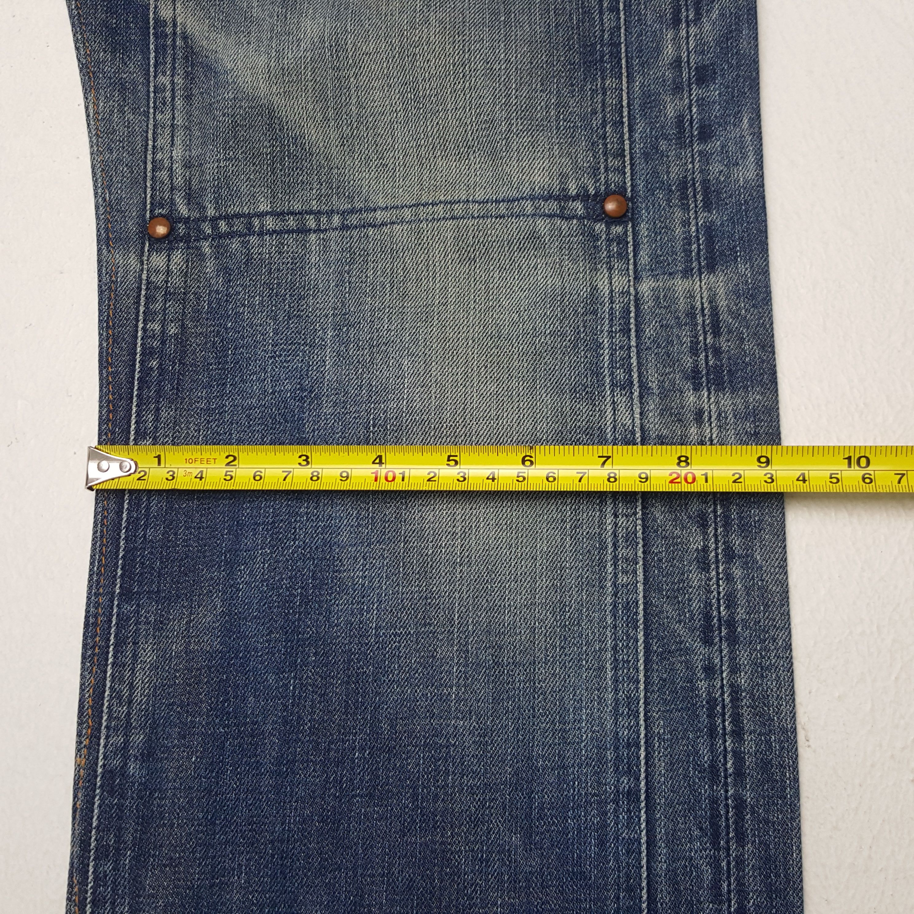 Evisu × Japanese Brand Evisu Yamane Selvedge Custom Daicock Art Double Knee Jeans Size US 30 / EU 46 - 10 Thumbnail