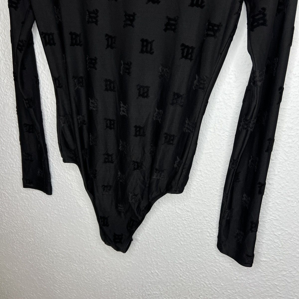Misbhv MISBHV Bodysuit Allblack Velour Monogram Black Logo Size S / US 4 / IT 40 - 11 Thumbnail
