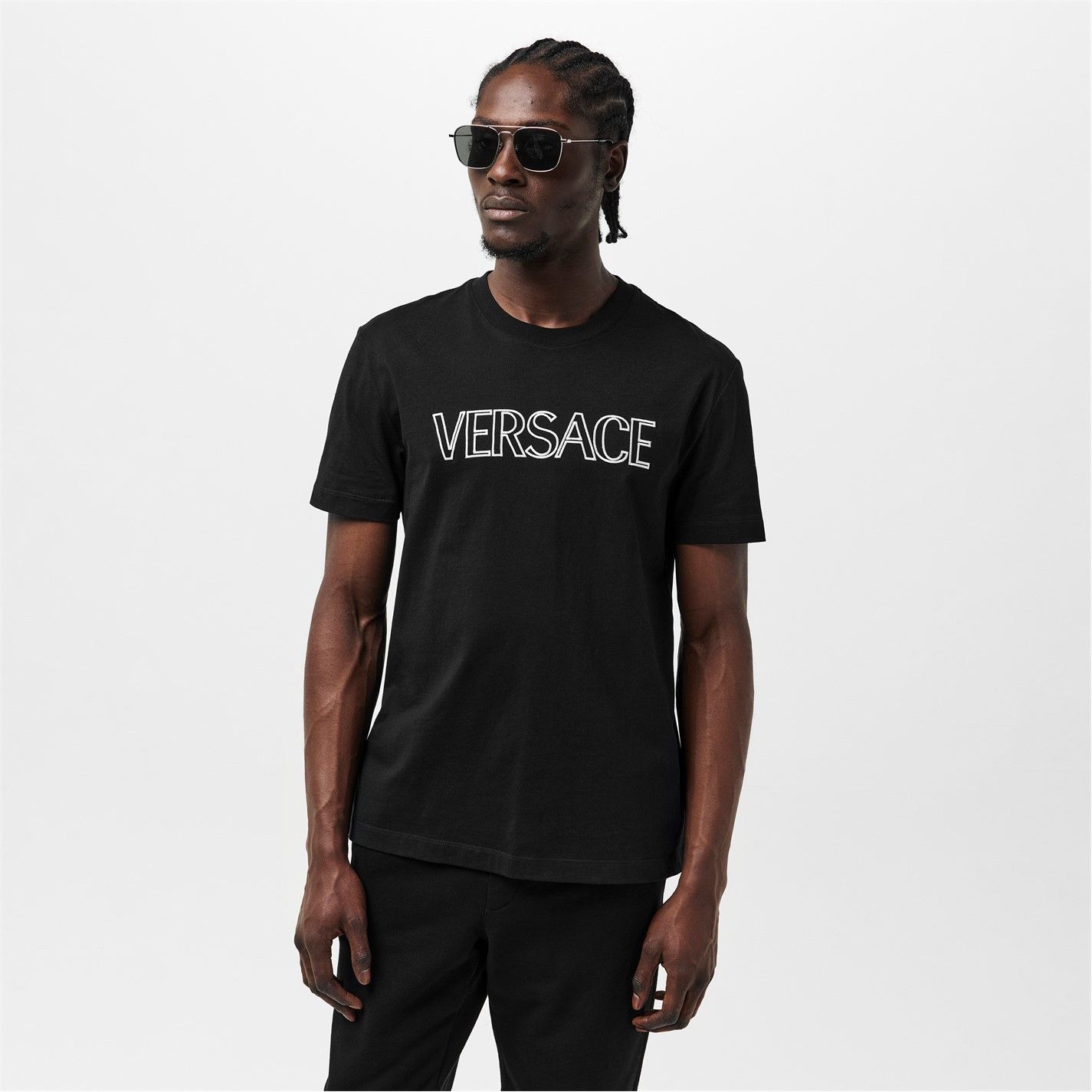 Versace o1g2r1mq0526 Logo Versace T-Shirt in Black Size US M / EU 48-50 / 2 - 3 Thumbnail