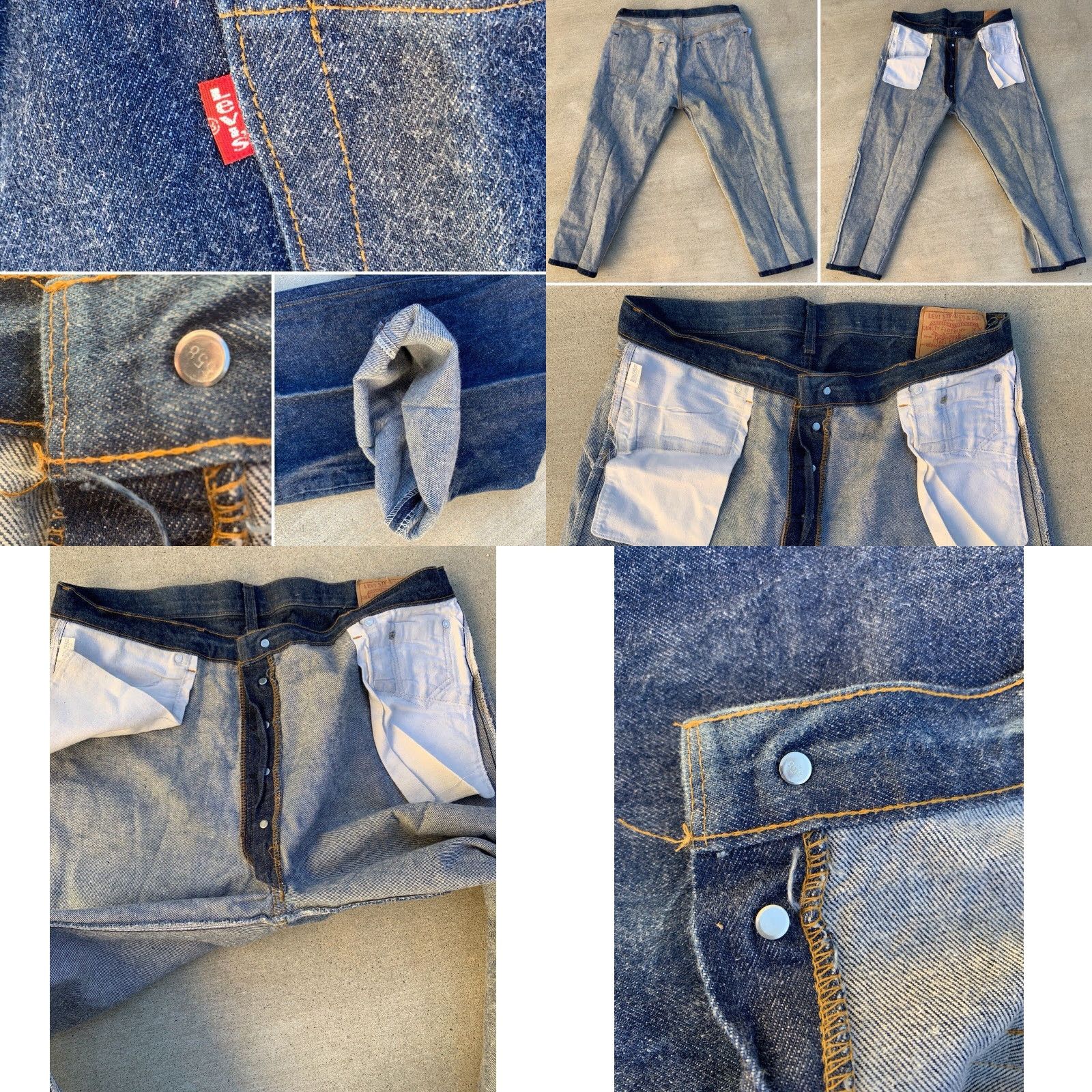 Levi's VINTAGE Levi’s 501 Jeans Made In USA Size 40 Waist 39 Inseam 27.25 Button Fly 100% Cotton Denim Men USA Blue Size US 40 / EU 56 - 10 Thumbnail