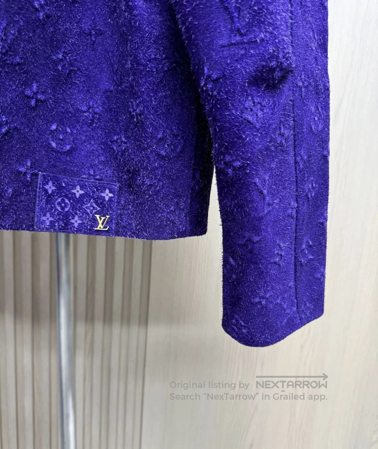 Louis Vuitton LV Purple Monogram Leather Jacket & Pants Set. Size US M / EU 48-50 / 2 - 7 Thumbnail