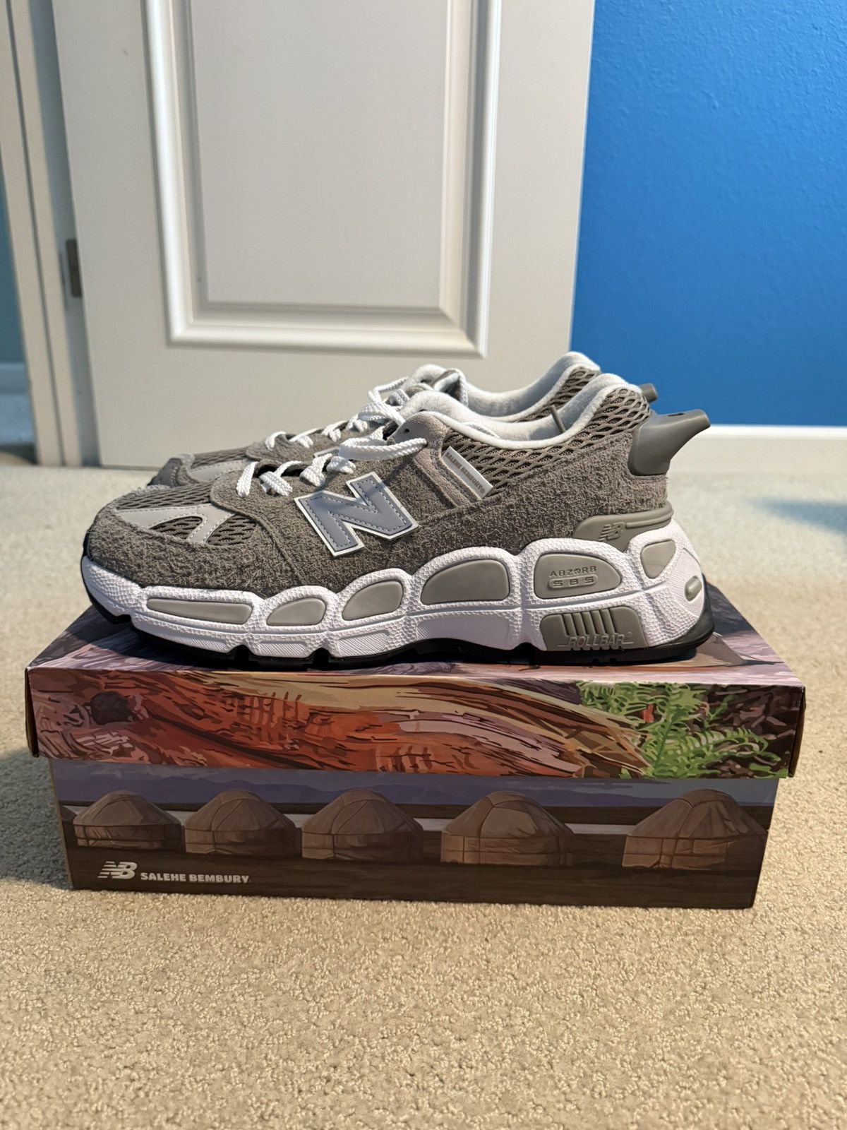 New Balance × Salehe Bembury New Balance 574 Salehe Bembury YURT - Classic NB Grey Size US 12 / EU 45 - 2 Thumbnail