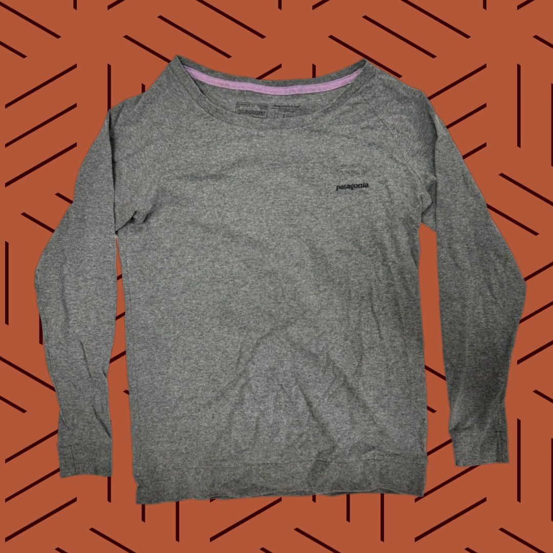 Patagonia VINTAGE Pataonia Women's Long Sleeved Paper Peaks Responsibli-Tee XS Shirt Womens XS Gray Size XS / US 0-2 / IT 36-38 - 1 Thumbnail