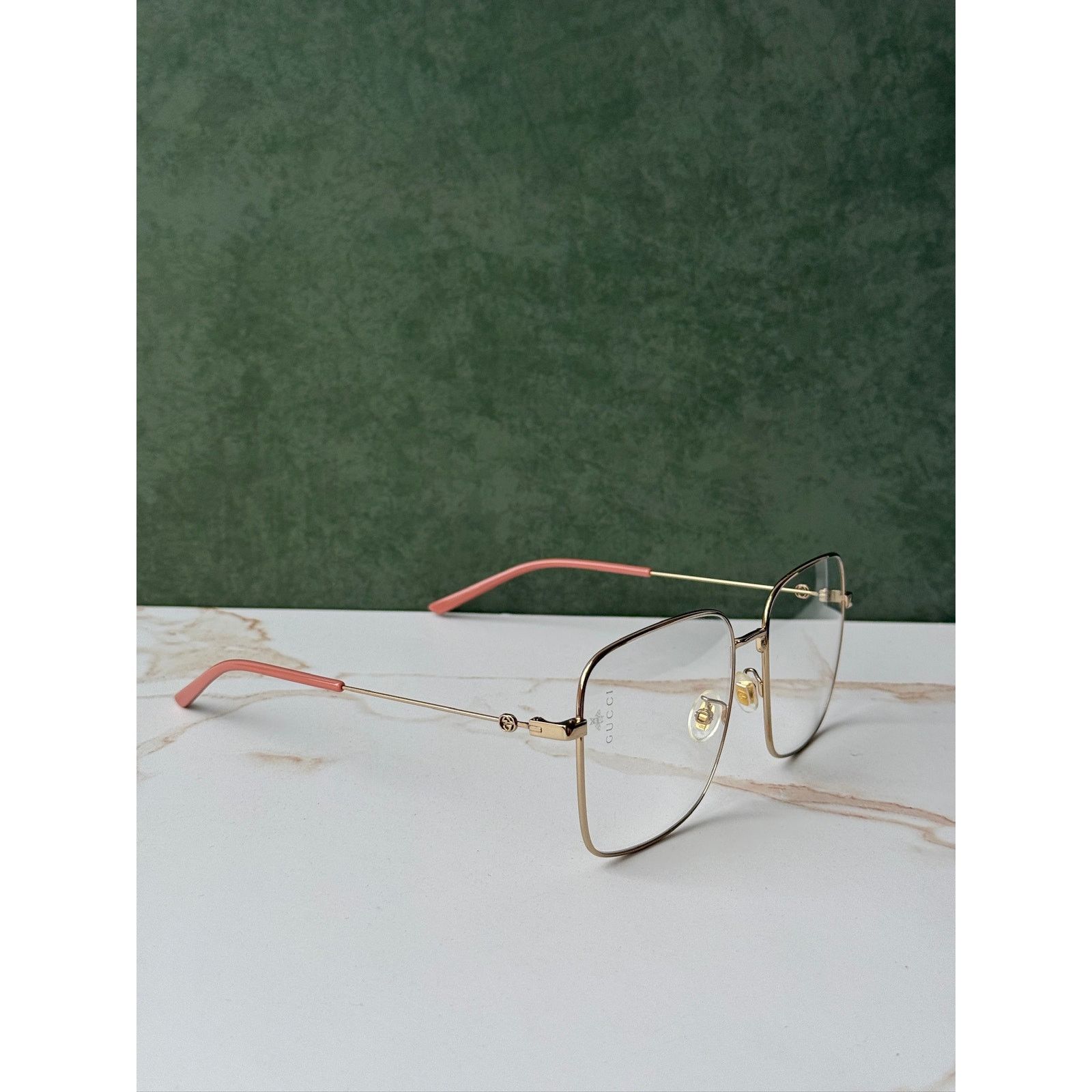 Gucci NEW Gucci GG0445O Gold Metal Oversized Square Frames Size ONE SIZE - 7 Thumbnail