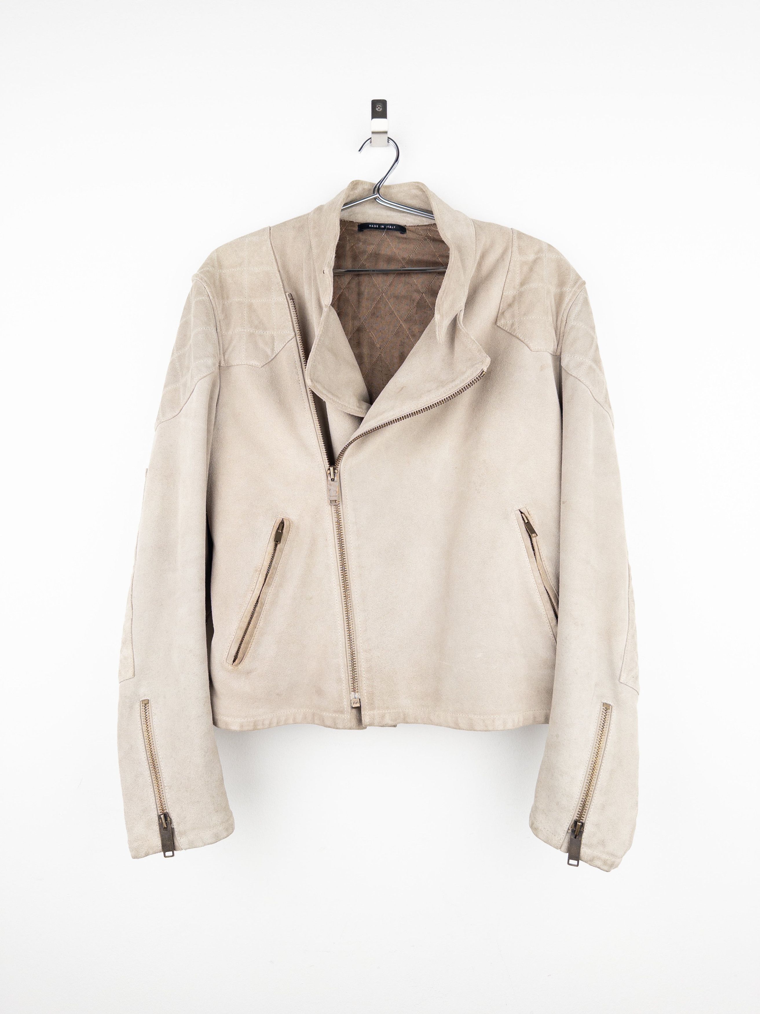Gucci by Tom Ford 2000s Quilted Suede Perfecto Biker Jacket Size US XXL / EU 58 / 5 - 1 Thumbnail