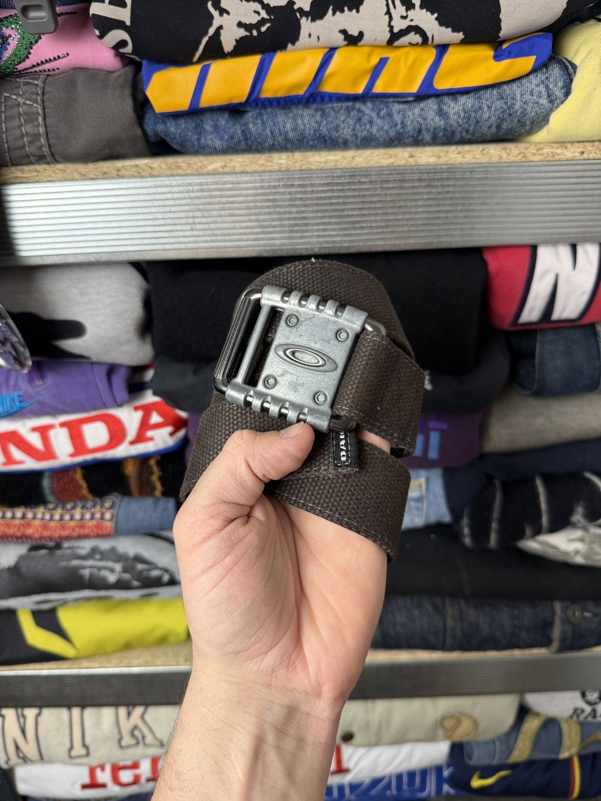 Oakley Y2K Crazy Vintage Oakley Belt Gorpcore With Logo Size ONE SIZE - 2 Thumbnail